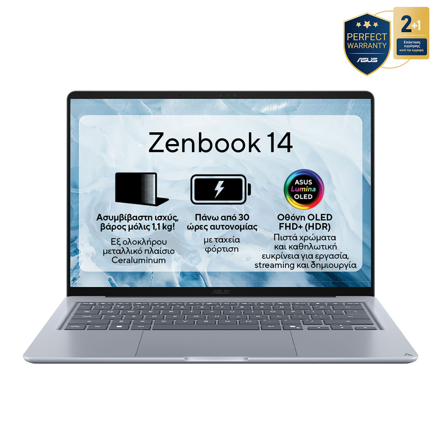 Asus Zenbook UX3480QA-OLED-U1101W Laptop 14" OLED (Snapdragon X X1-26-100/16 GB/256 GB/Adreno/Windows 11 Home)