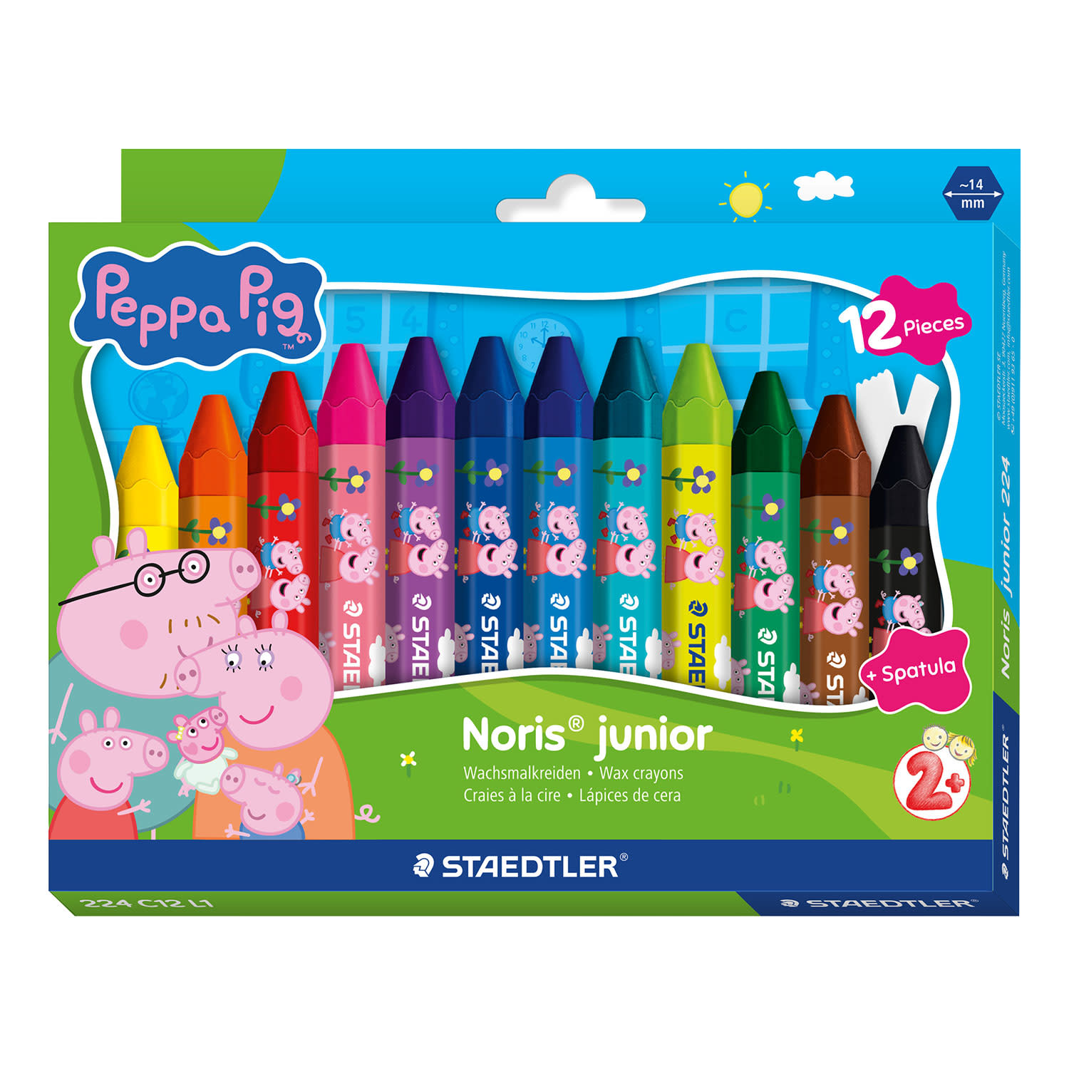 Staedtler Κηρομπογιές Junior Noris Peppa 12τεμ.