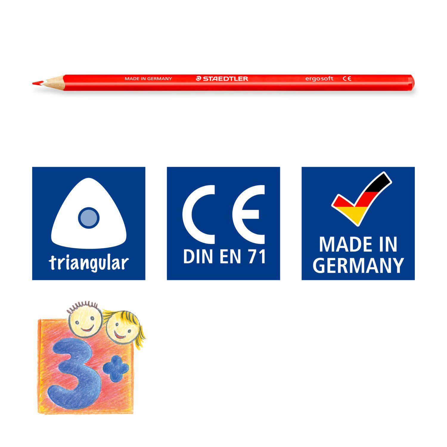 Εικόνα 4 του Staedtler Ξυλομπογιές Ergosoft 12τεμ.