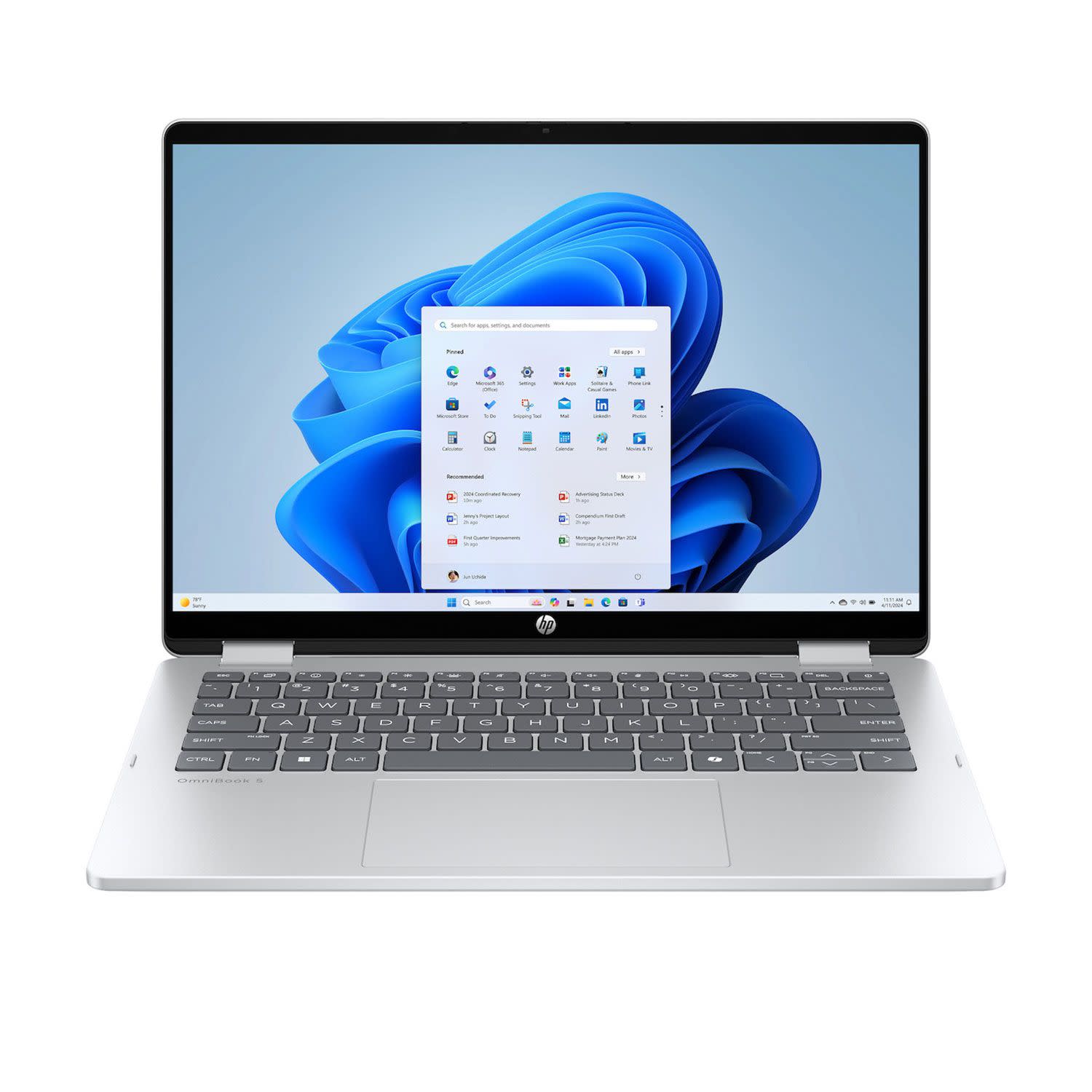 HP OmniBook 5 Flip 2-in-1 AI 14-km0000nv Laptop 14" OLED (Core Ultra 9 386H/32 GB/1 TB/Intel Graphics/Windows 11 Pro)