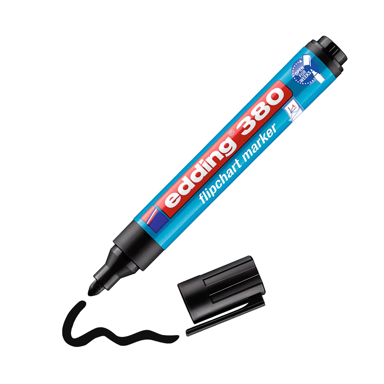 Εικόνα 1 του Μαρκαδόρος Flip Chart με Στρογγυλή Μύτη 380, Μαύρος