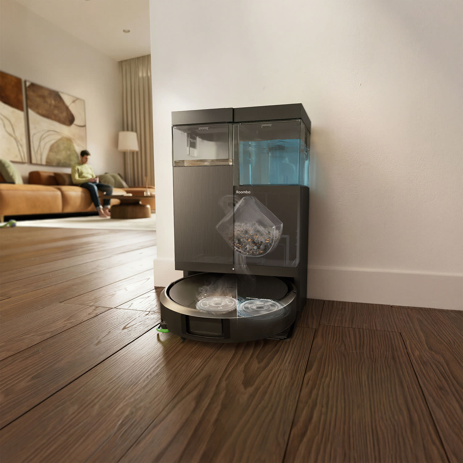 Κάνε κλικ για να δεις την εικόνα 7 του iRobot Σκούπα ρομπότ Roomba Plus 515 Combo AutoWash dock bl N285040