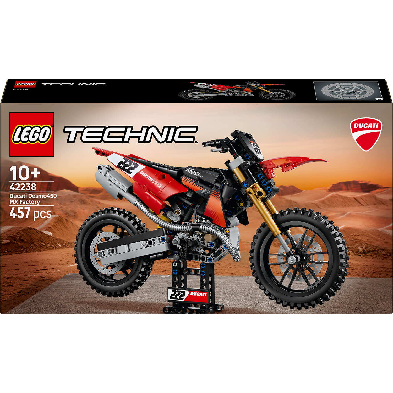 LEGO Technic Ducati Desmo450 Factory Motorcycle 42238