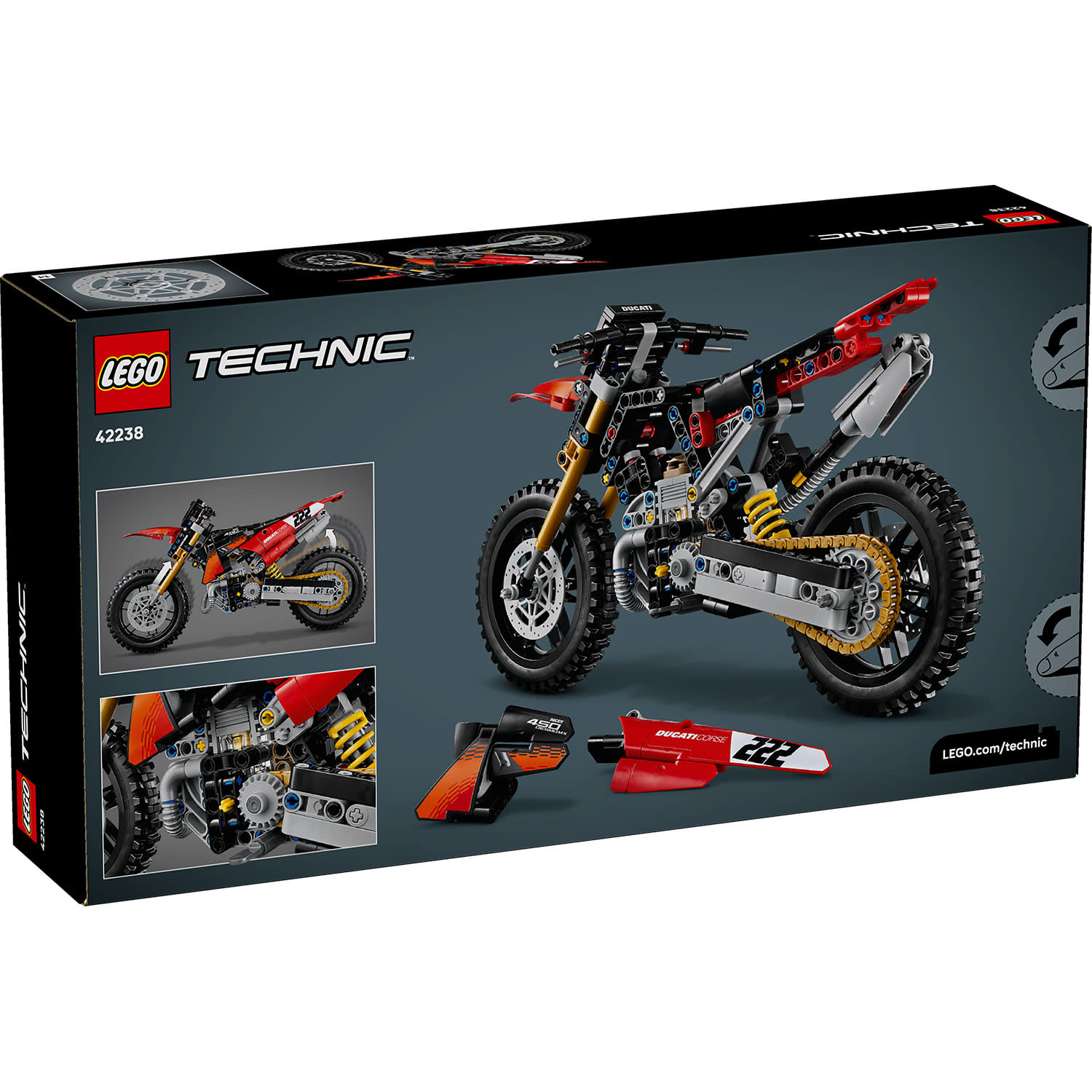Κάνε κλικ για να δεις την εικόνα 6 του LEGO Technic Ducati Desmo450 Factory Motorcycle 42238