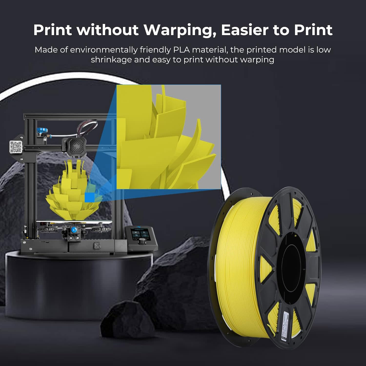Κάνε κλικ για να δεις την εικόνα 4 του Creality EN-PLA 3D Filament Κίτρινο 1,75 mm