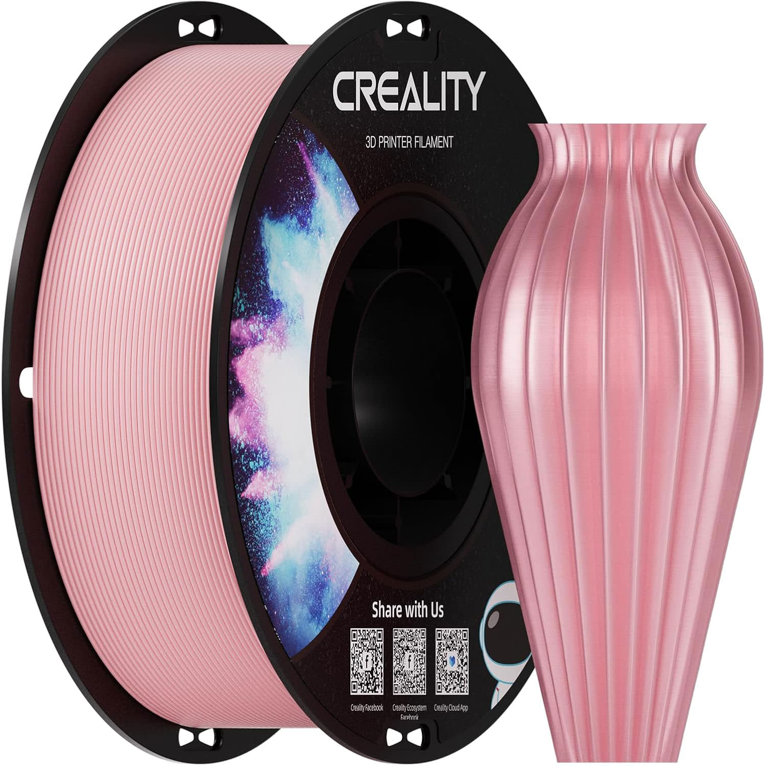 Κάνε κλικ για να δεις την εικόνα 1 του Creality 3D Filament CR-PETG 1,75mm Ρόζ