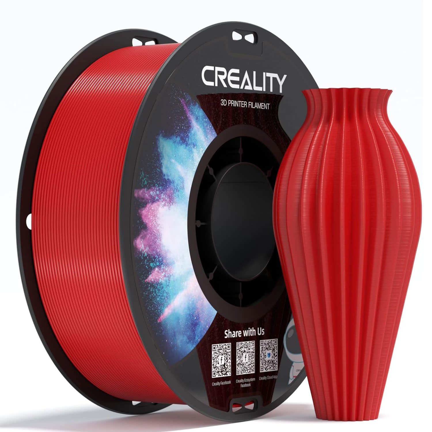 Κάνε κλικ για να δεις την εικόνα 2 του Creality 3D Filament CR-PETG 1,75mm Κόκκινο