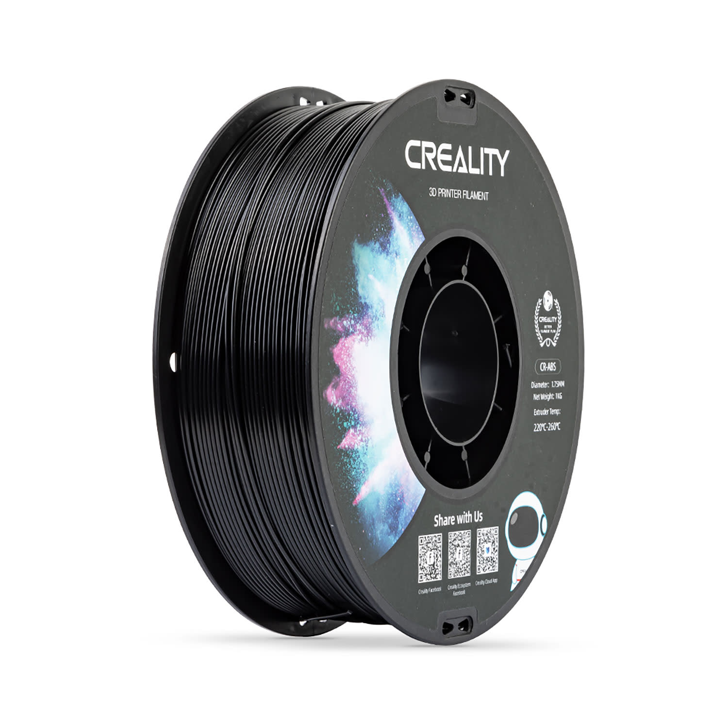 Κάνε κλικ για να δεις την εικόνα 1 του Creality CR-ABS 3D Filament Μαύρο 1,75mm