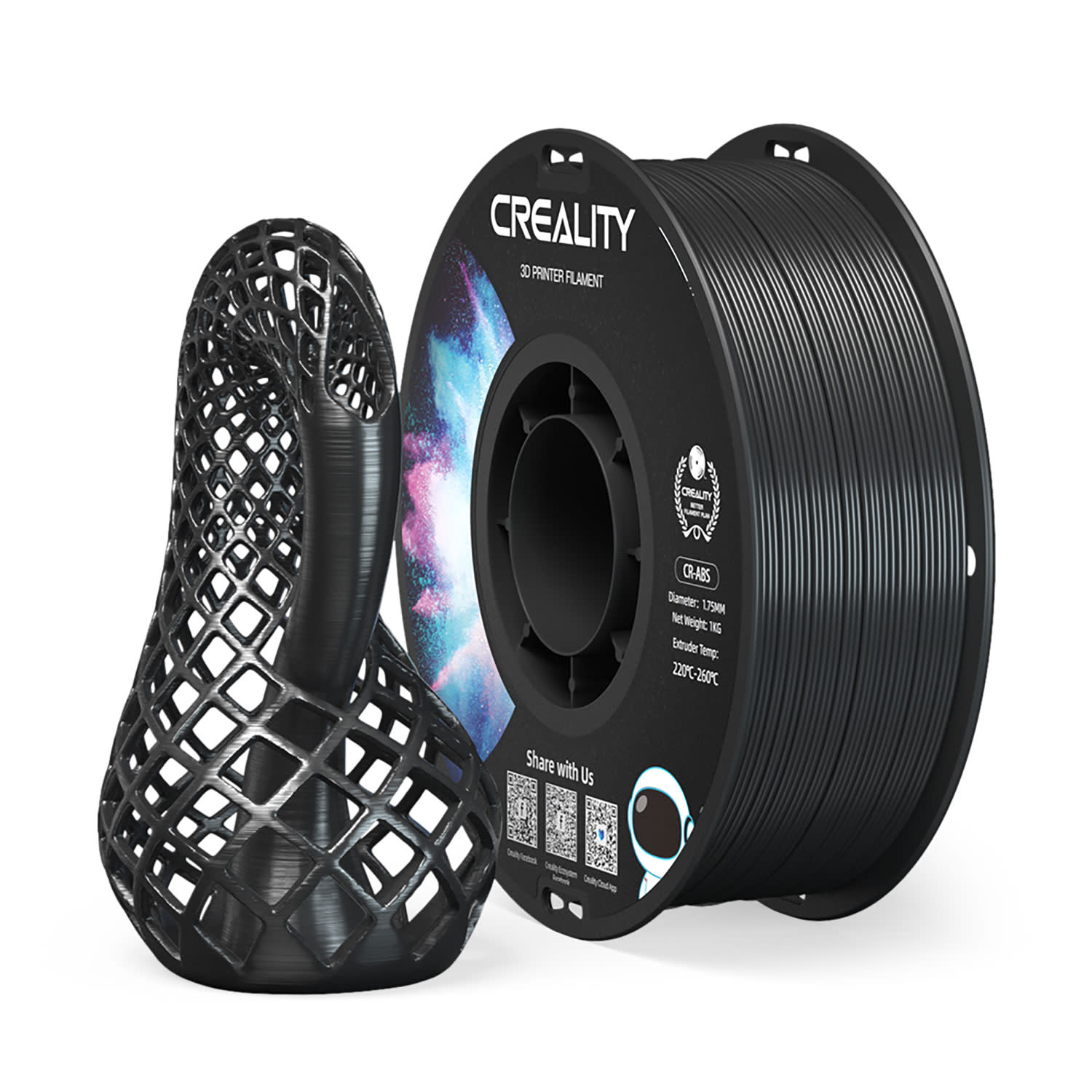 Κάνε κλικ για να δεις την εικόνα 2 του Creality CR-ABS 3D Filament Μαύρο 1,75mm
