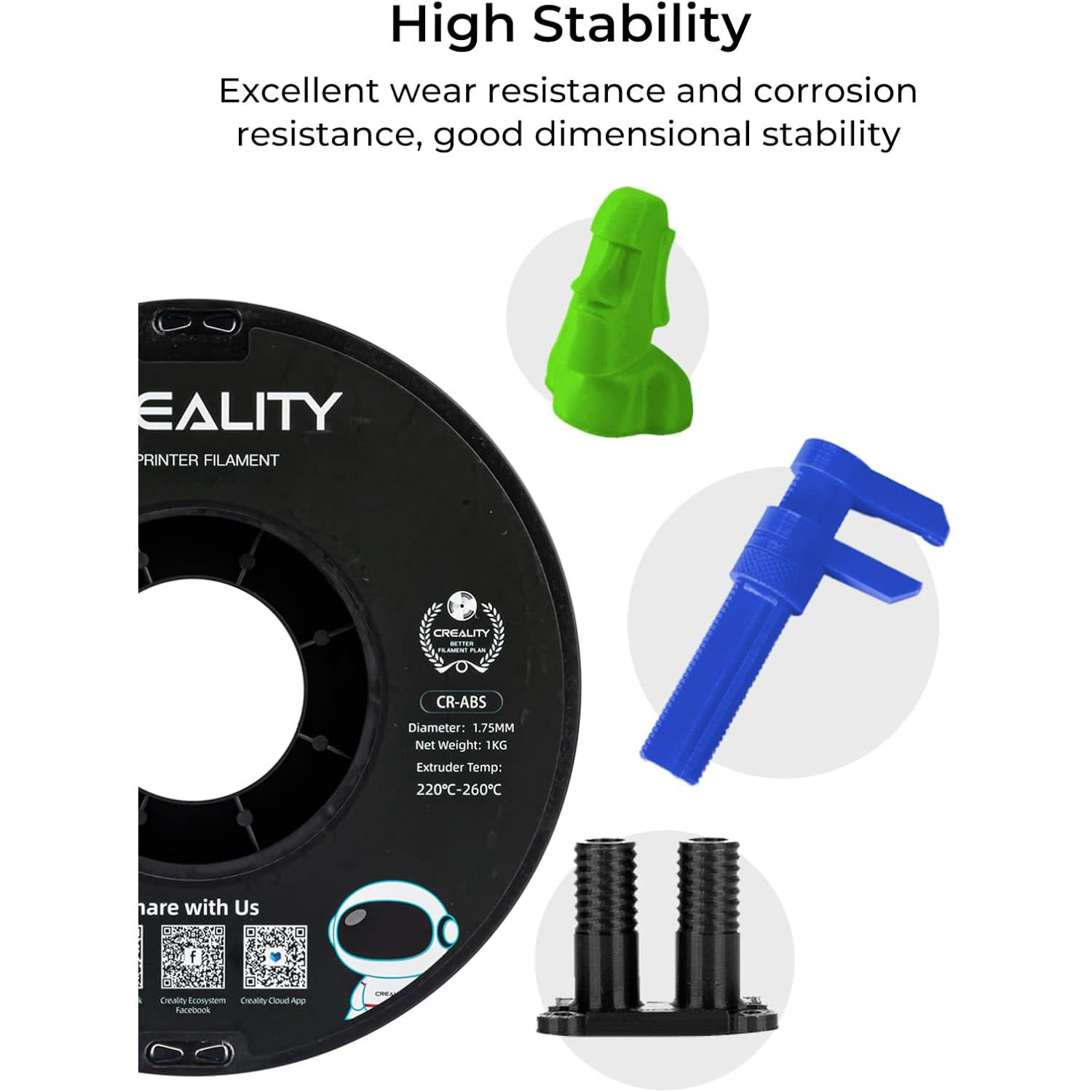 Κάνε κλικ για να δεις την εικόνα 3 του Creality CR-ABS 3D Filament Μαύρο 1,75mm