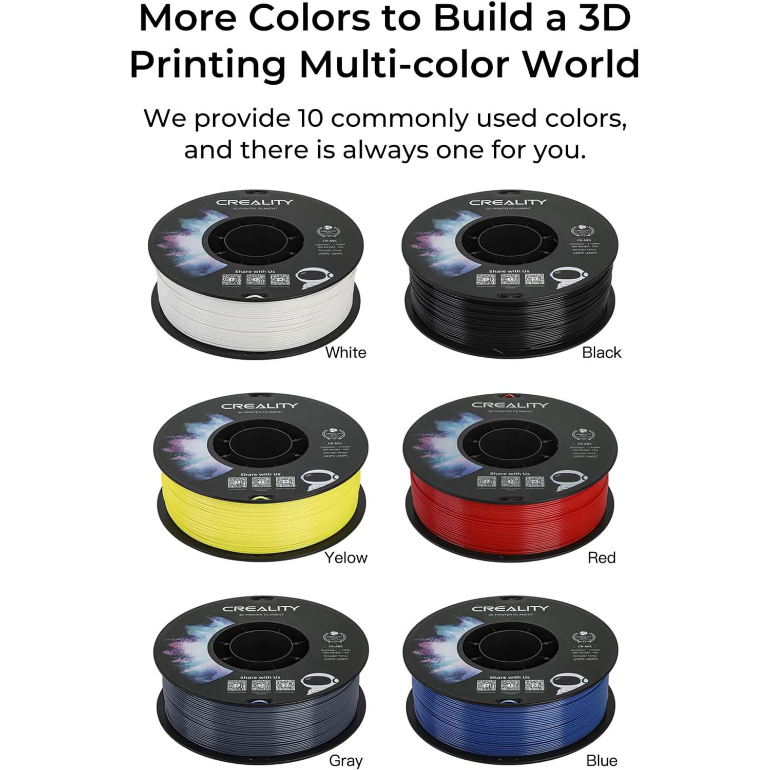 Κάνε κλικ για να δεις την εικόνα 6 του Creality CR-ABS 3D Filament Μαύρο 1,75mm