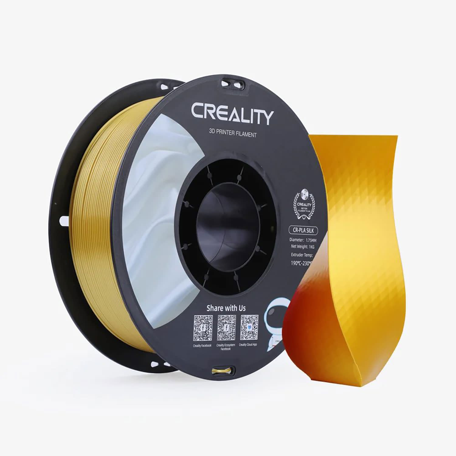 Εικόνα 2 του Creality CR-PLA 3D Filament Silk Golden 1,75mm