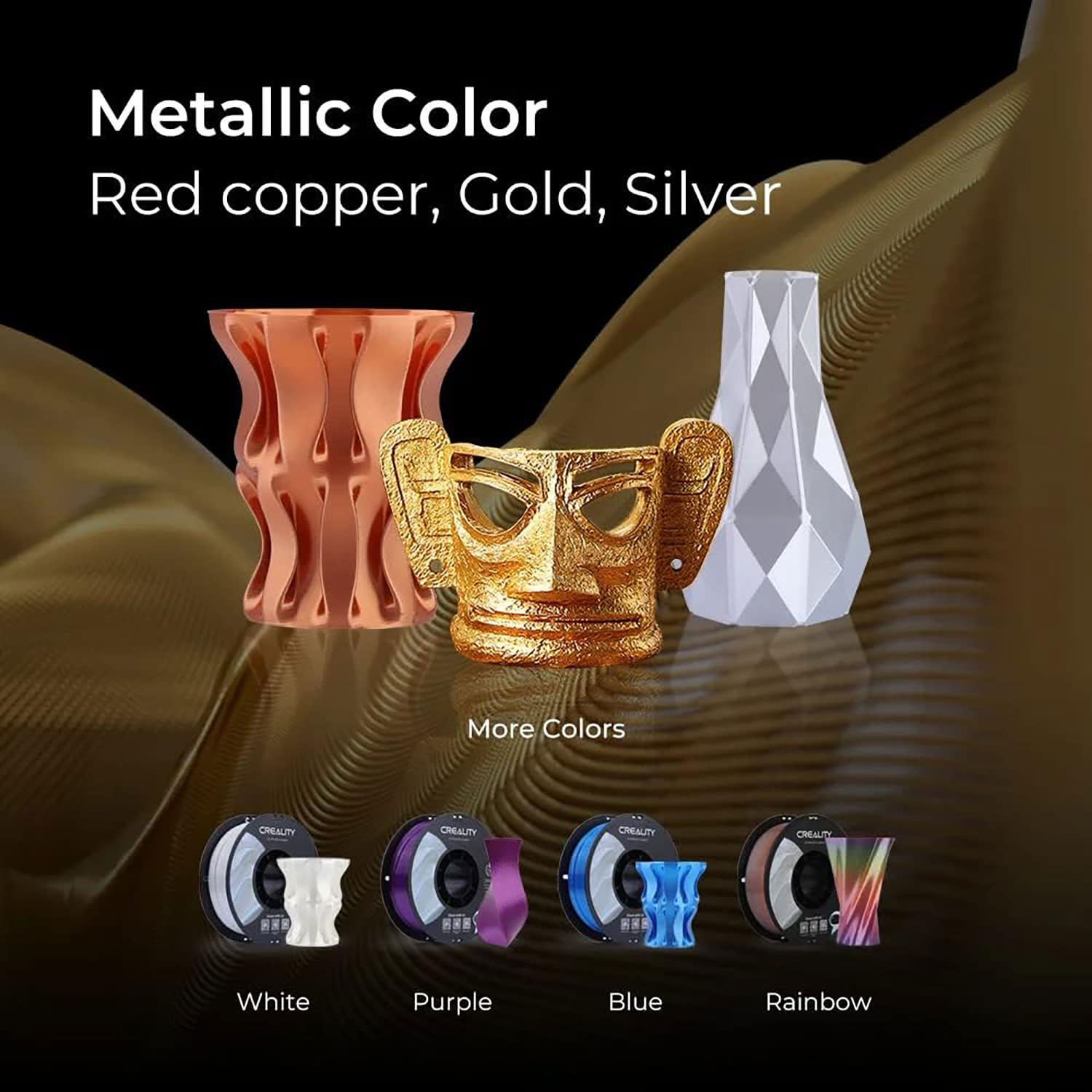 Εικόνα 4 του Creality CR-PLA 3D Filament Silk Golden 1,75mm