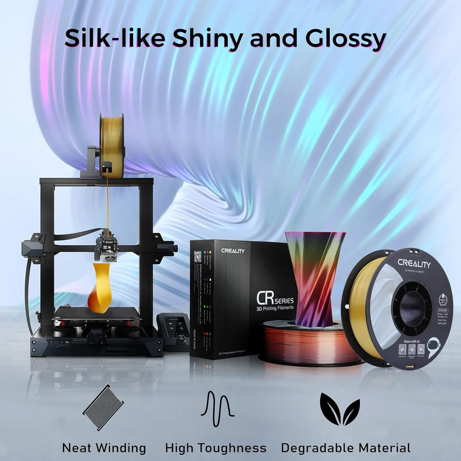 Εικόνα 5 του Creality CR-PLA 3D Filament Silk Golden 1,75mm