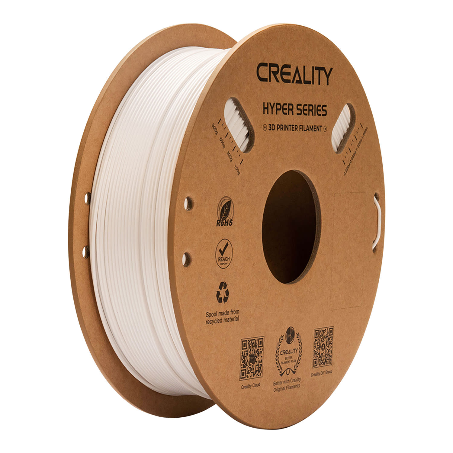 Κάνε κλικ για να δεις την εικόνα 1 του Creality HYPER PETG 3D Filament Λευκο 1,75 mm