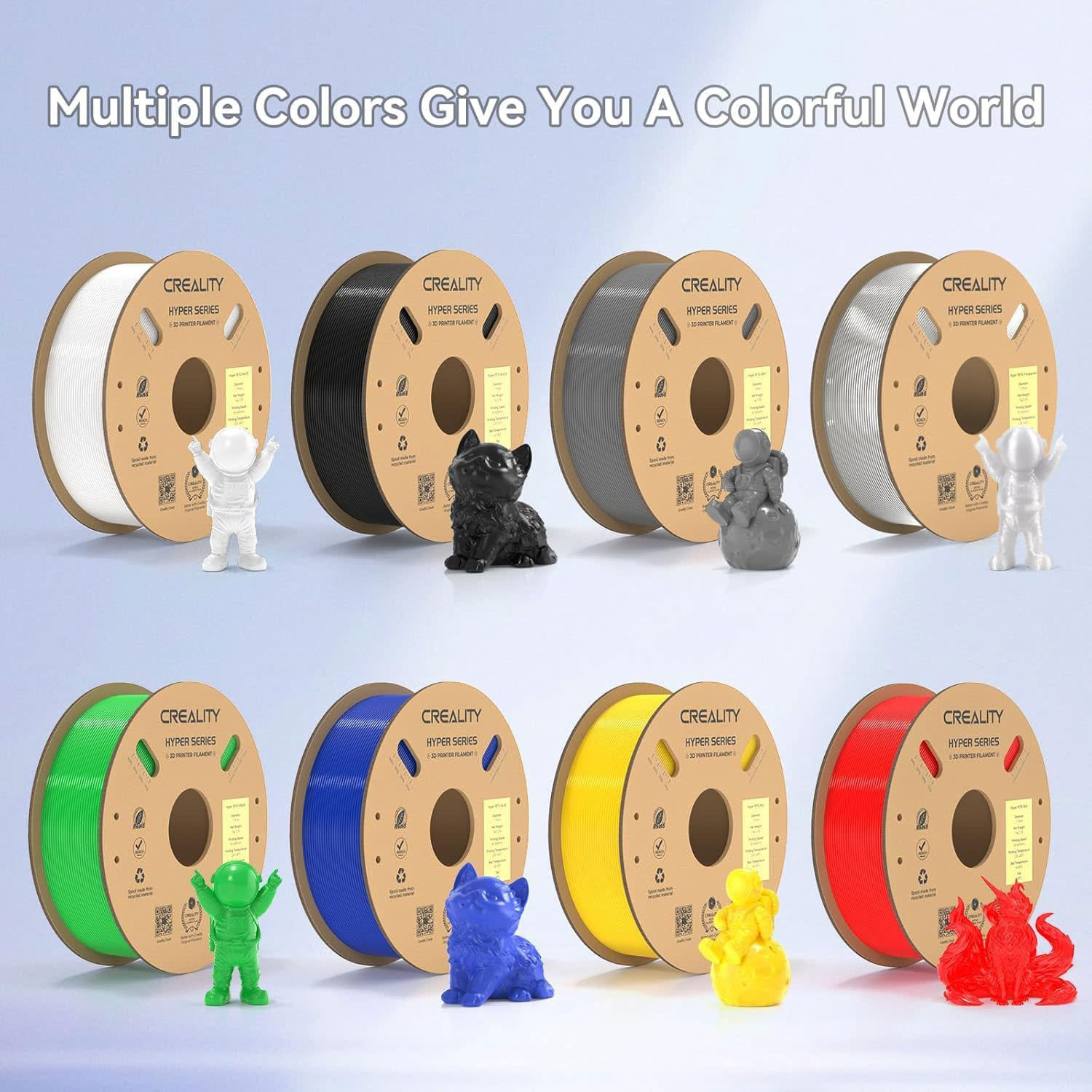 Κάνε κλικ για να δεις την εικόνα 3 του Creality HYPER PETG 3D Filament Λευκο 1,75 mm