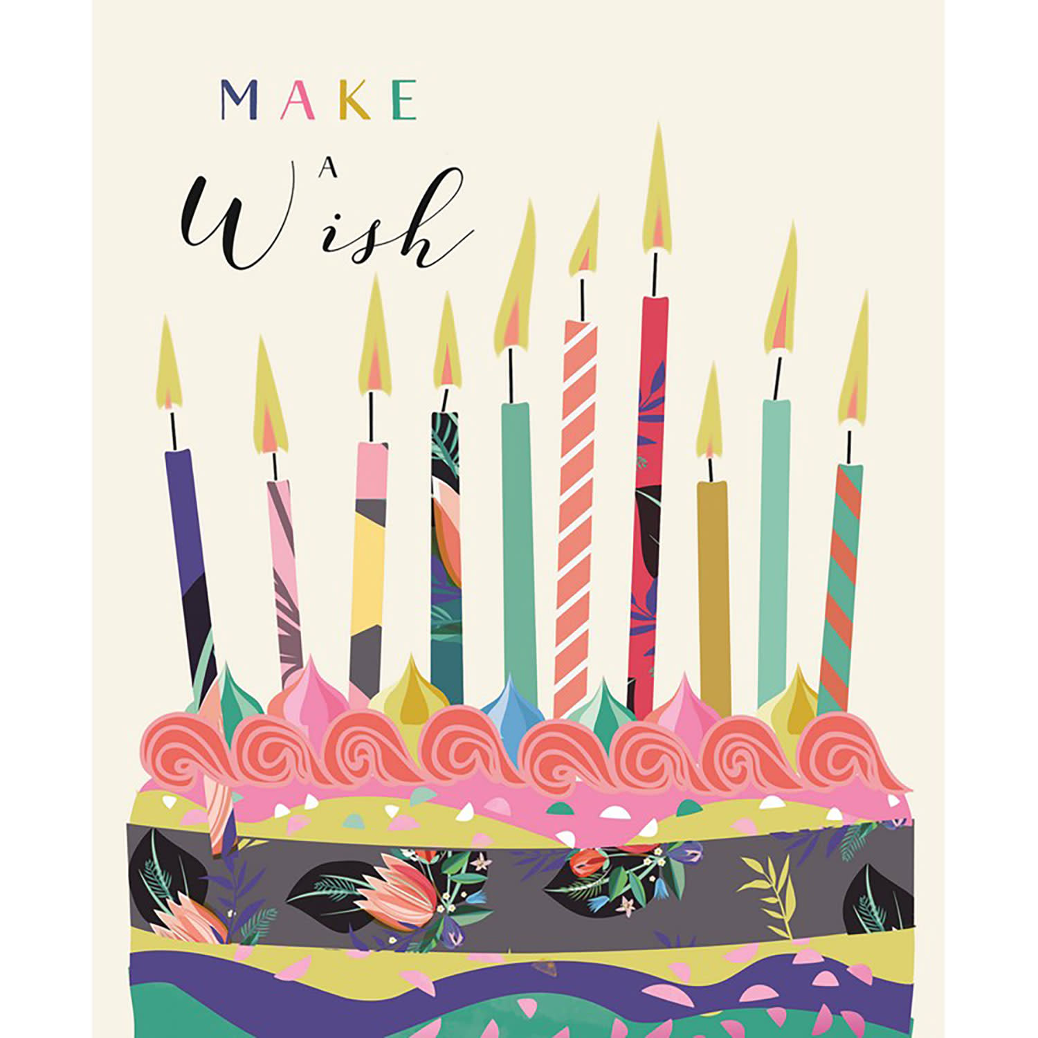 GNF Κάρτα Γενεθλίων Make A Wish Τούρτα