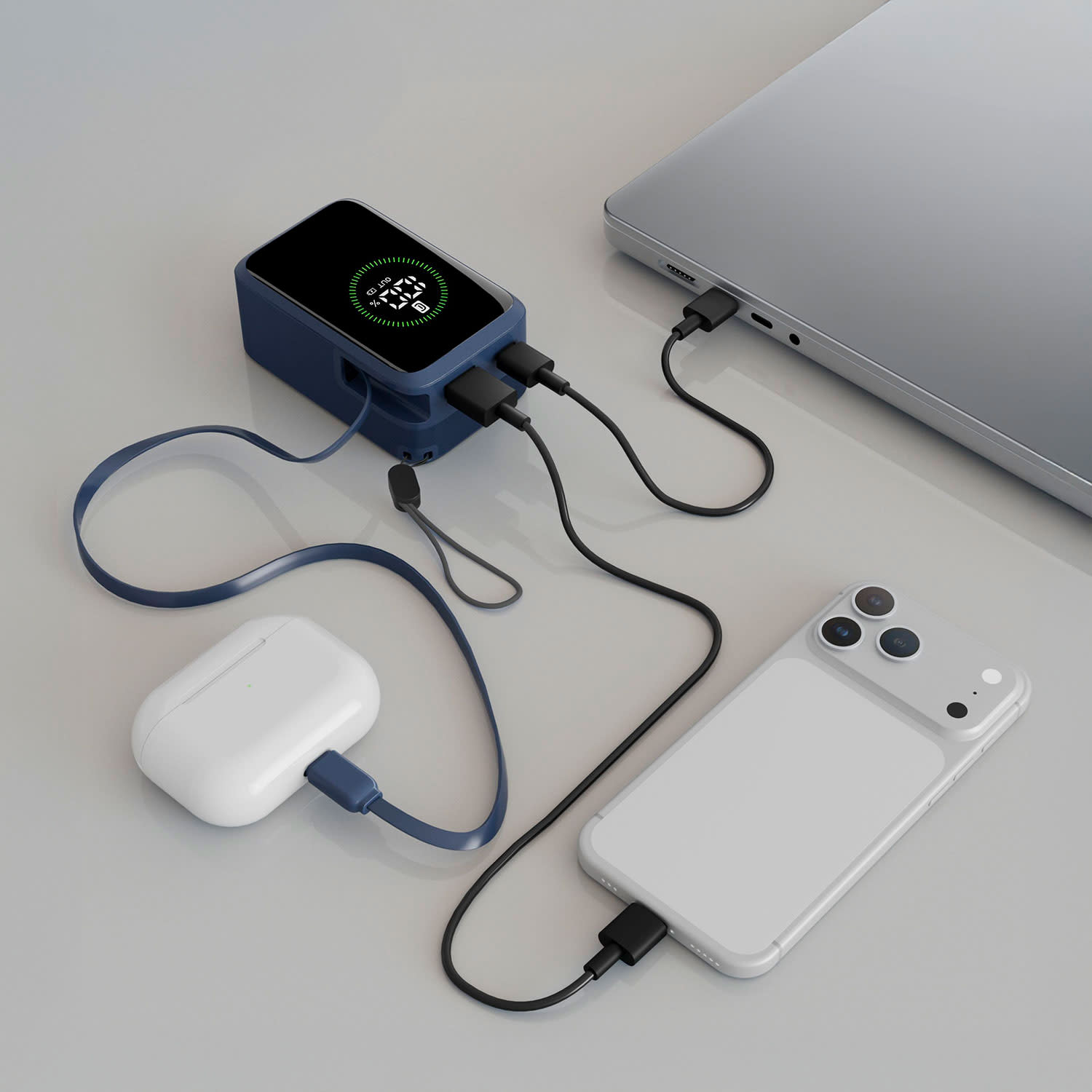 Κάνε κλικ για να δεις την εικόνα 3 του Cellularline Powerbank PD 10000 mAh 3 Θέσεων 45W Μπλε