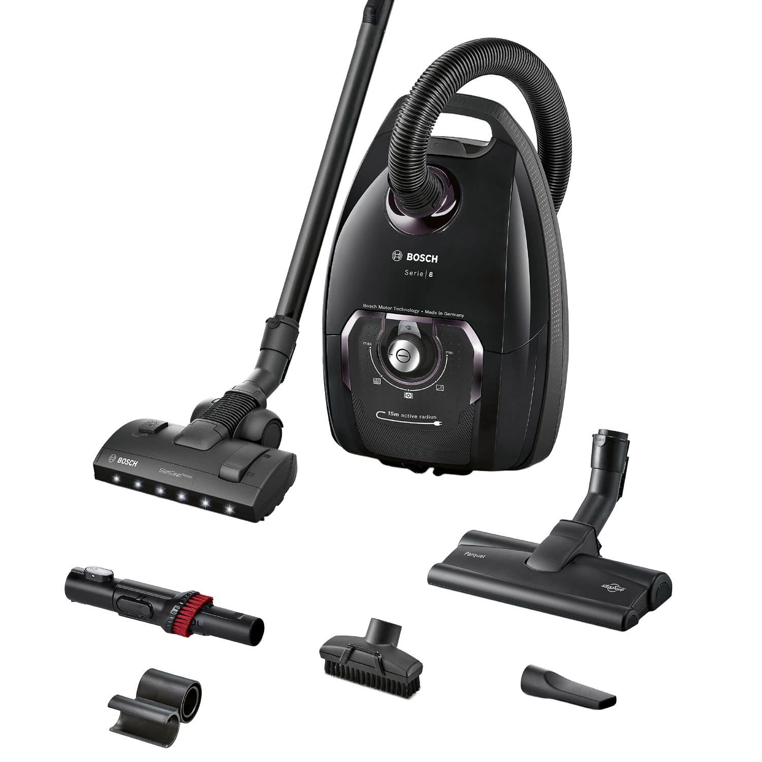 Bosch Σκούπα Με Σακούλα BGL8BA3L Series 8 Led