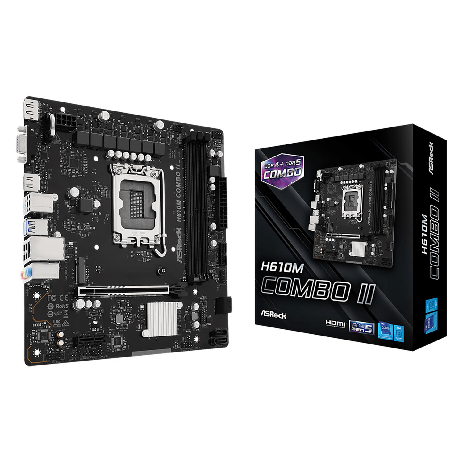 Κάνε κλικ για να δεις την εικόνα 1 του Asrock Motherboard H610M COMBO II (H610/1700/DDR5)