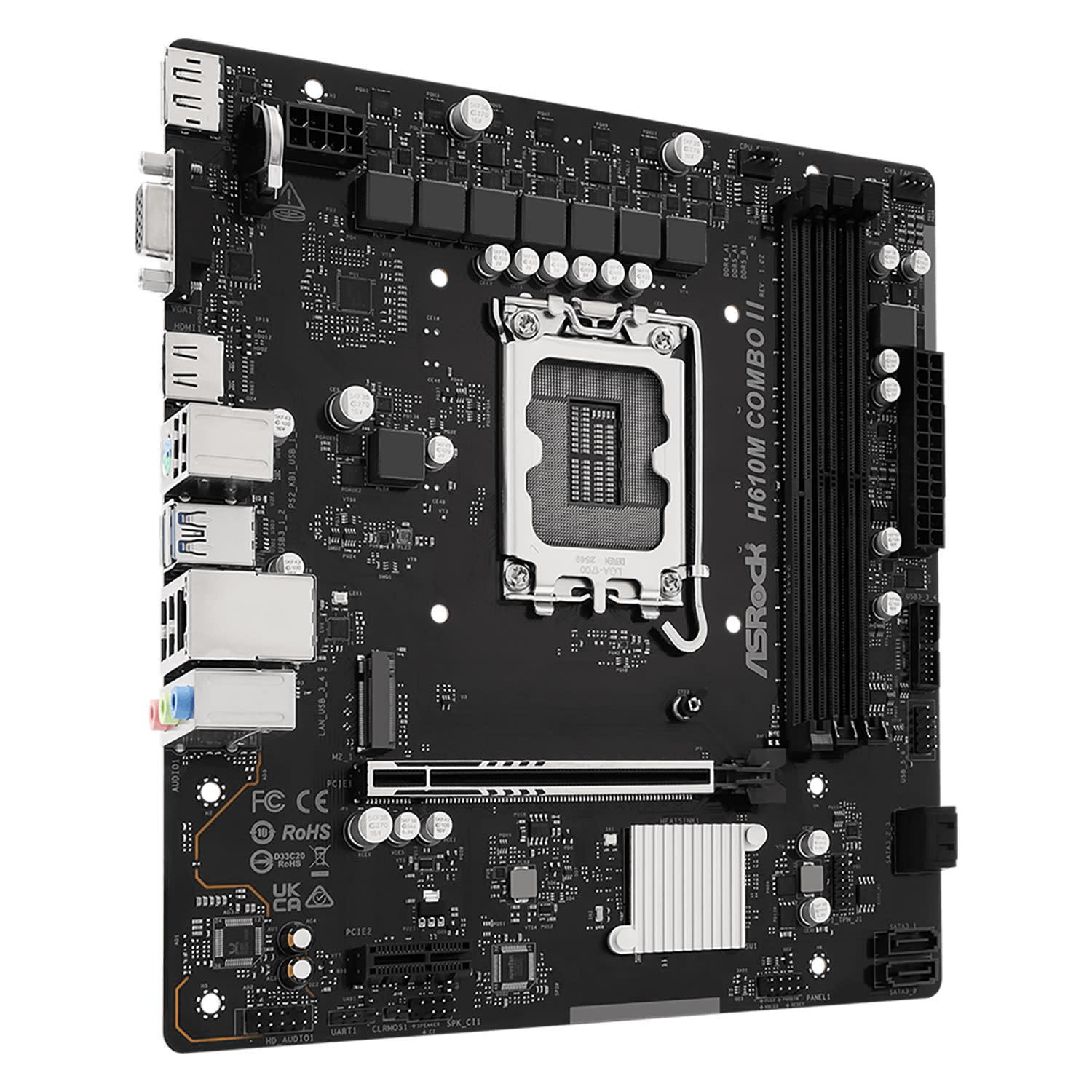 Κάνε κλικ για να δεις την εικόνα 3 του Asrock Motherboard H610M COMBO II (H610/1700/DDR5)