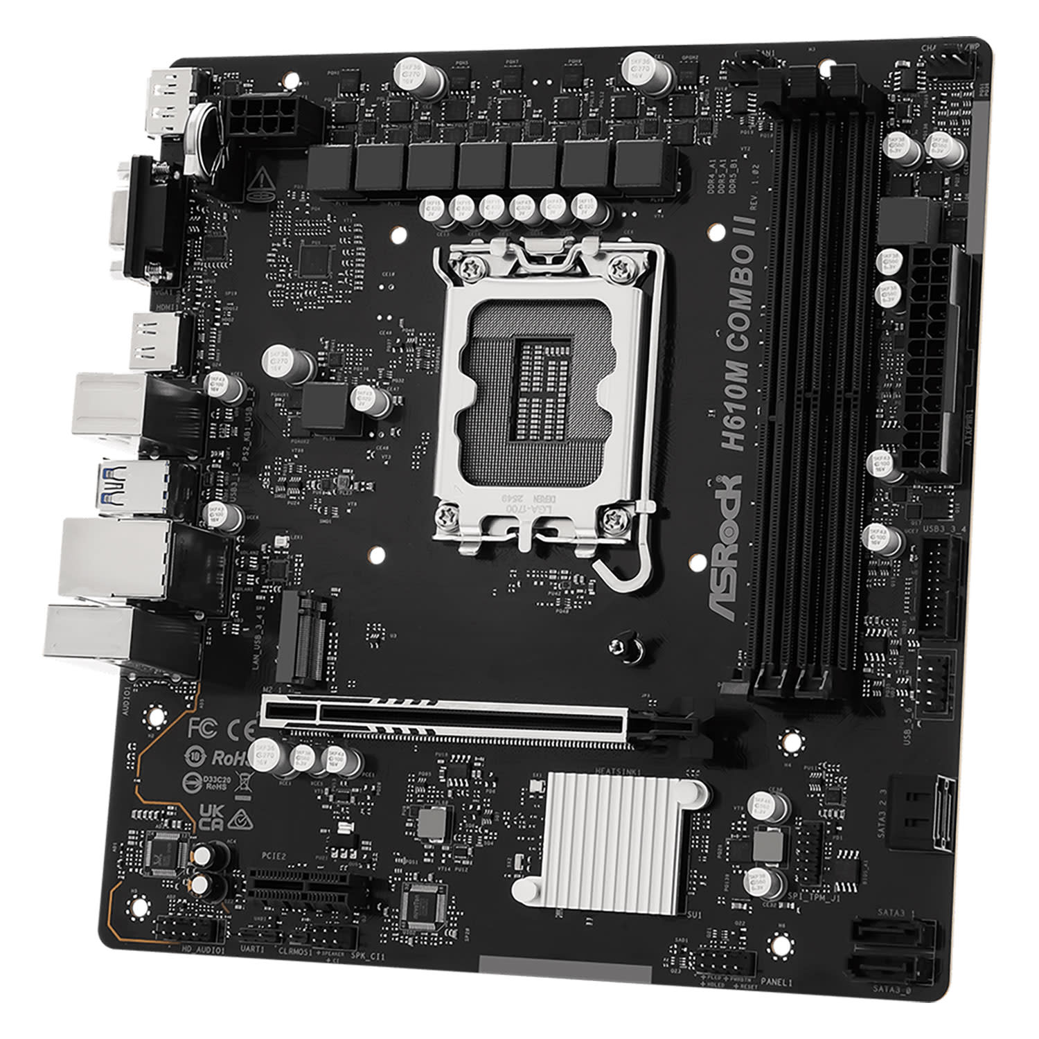 Κάνε κλικ για να δεις την εικόνα 4 του Asrock Motherboard H610M COMBO II (H610/1700/DDR5)