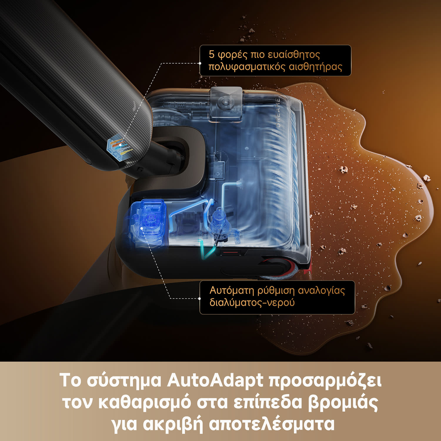 Κάνε κλικ για να δεις την εικόνα 5 του Dreame Σκούπα - Σφουγγαρίστρα T Series T15 Pro Heat Black