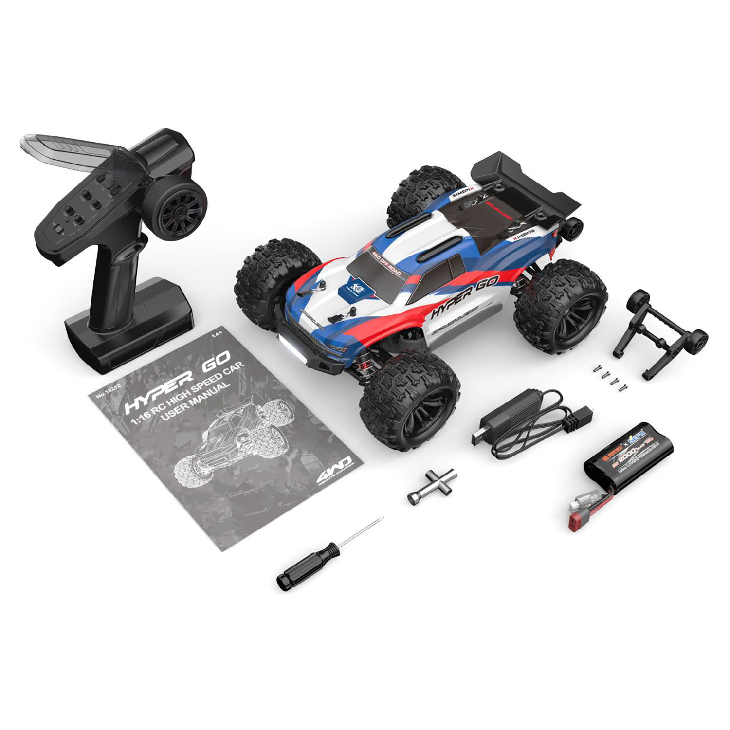 Κάνε κλικ για να δεις την εικόνα 3 του MJX Hyper GO 16212 1/16 Brushless Truggy RTR