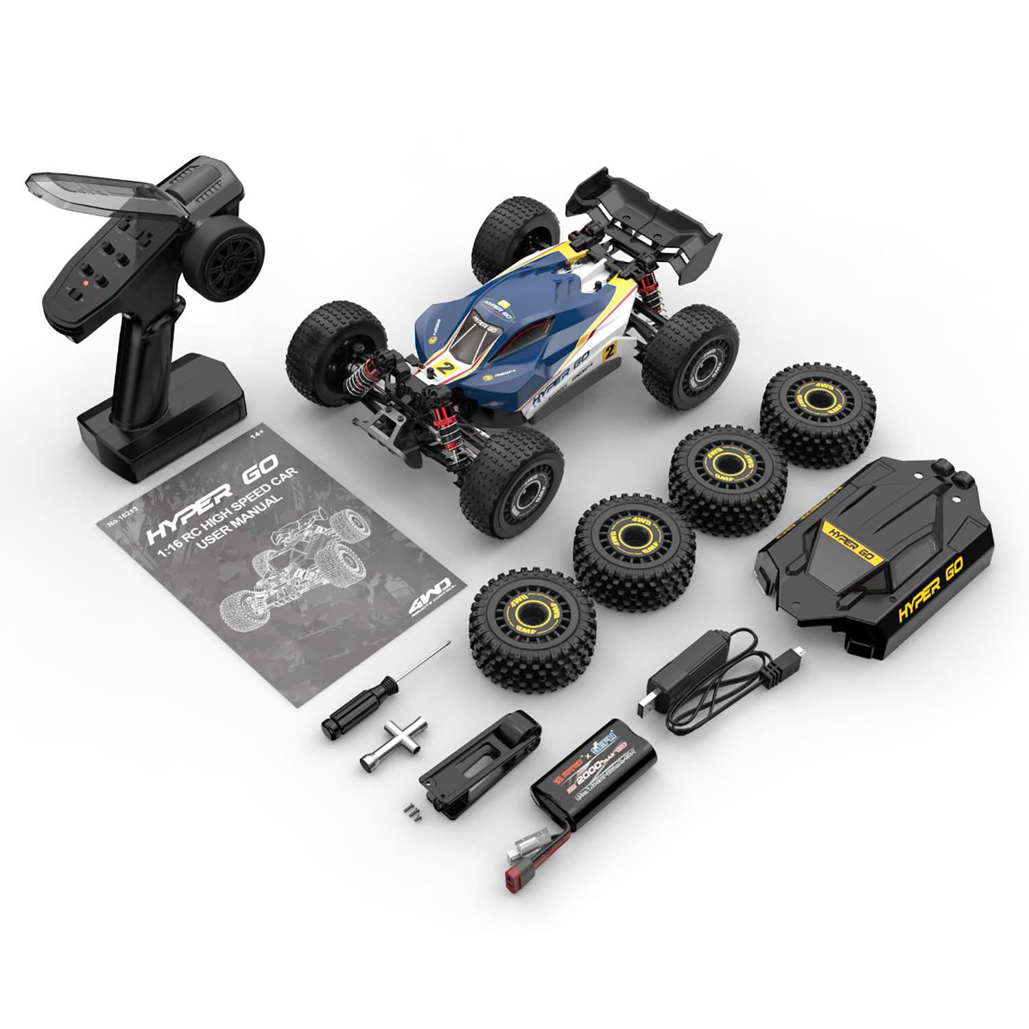 Κάνε κλικ για να δεις την εικόνα 3 του MJX Hyper GO 16213 1/16 Brushless Buggy RTR