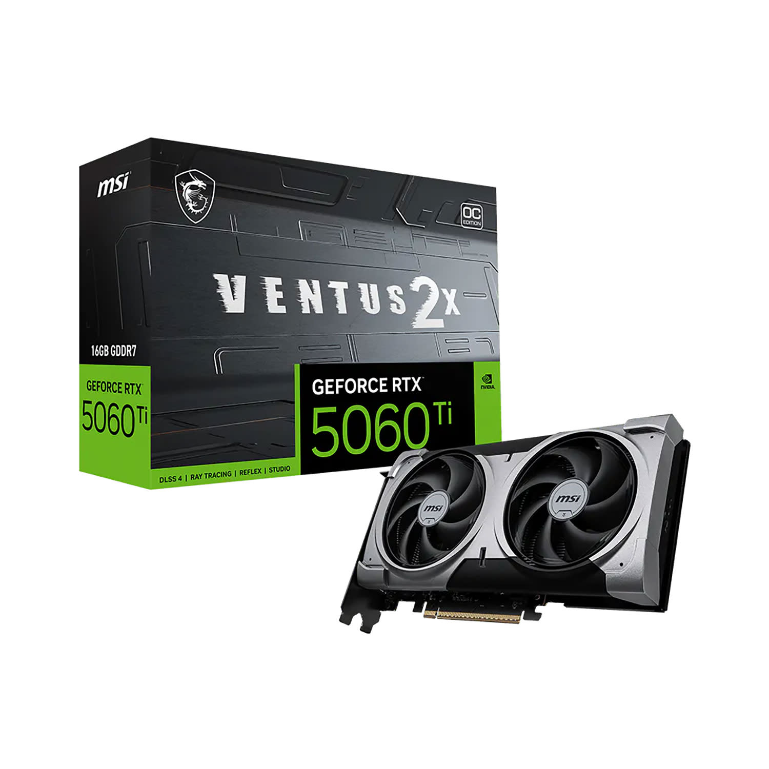 MSI VGA GeForce RTX 5060 Ti 16G VENTUS 2X OC PLUS 16 GB