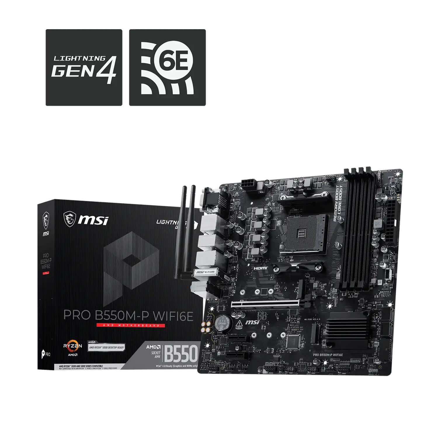 MSI Motherboard B550M-P PRO WIFI6E (B550/AM4/DDR4)