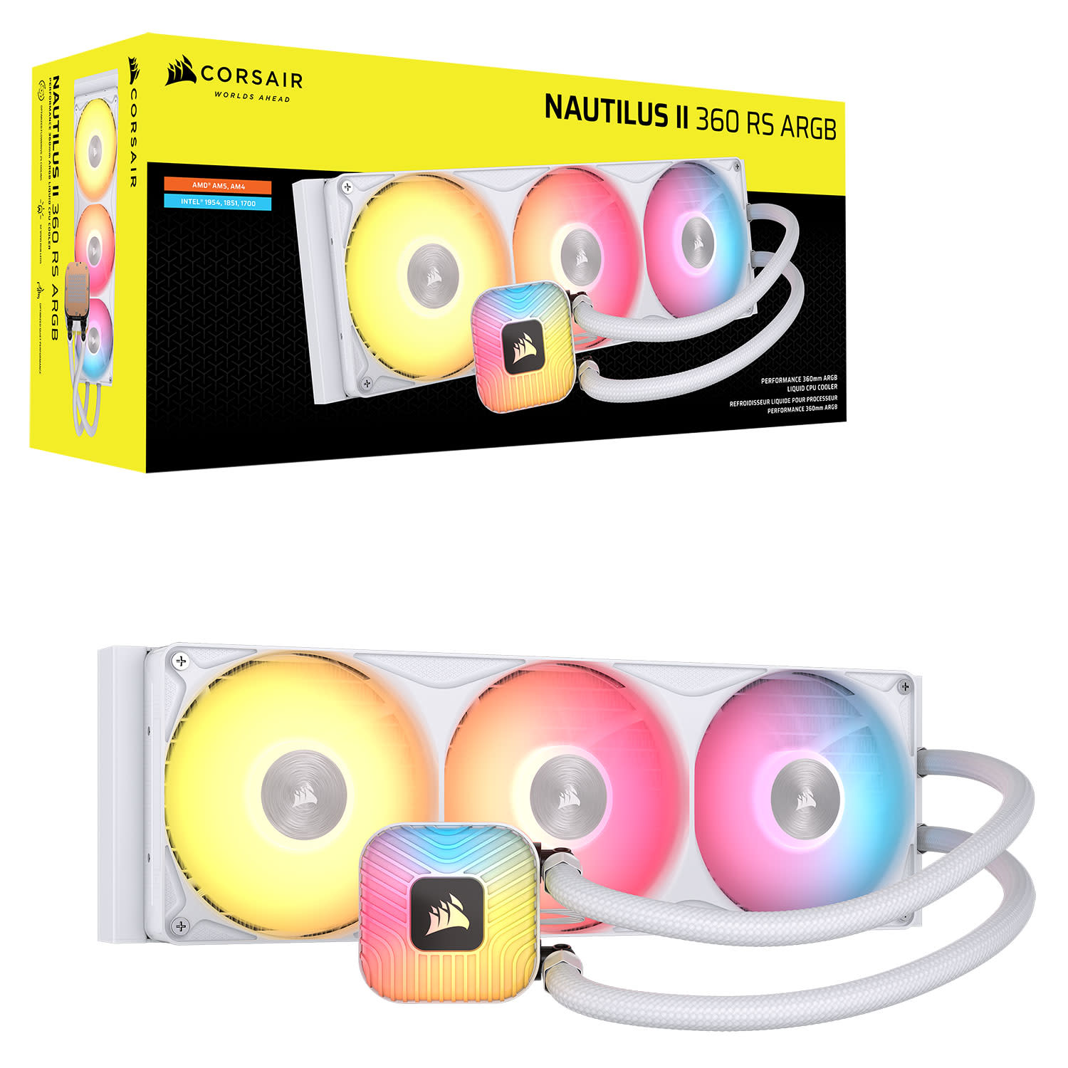Κάνε κλικ για να δεις την εικόνα 1 του Corsair CPU Cooler Nautilus II 360 ARGB White