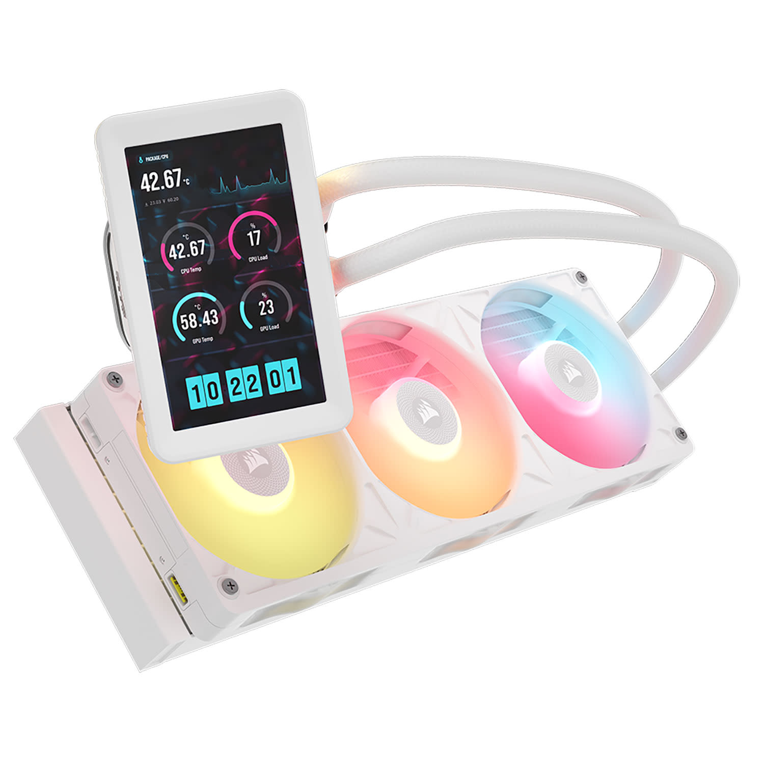 Κάνε κλικ για να δεις την εικόνα 2 του Corsair CPU Cooler Nautilus II 360 LCD White