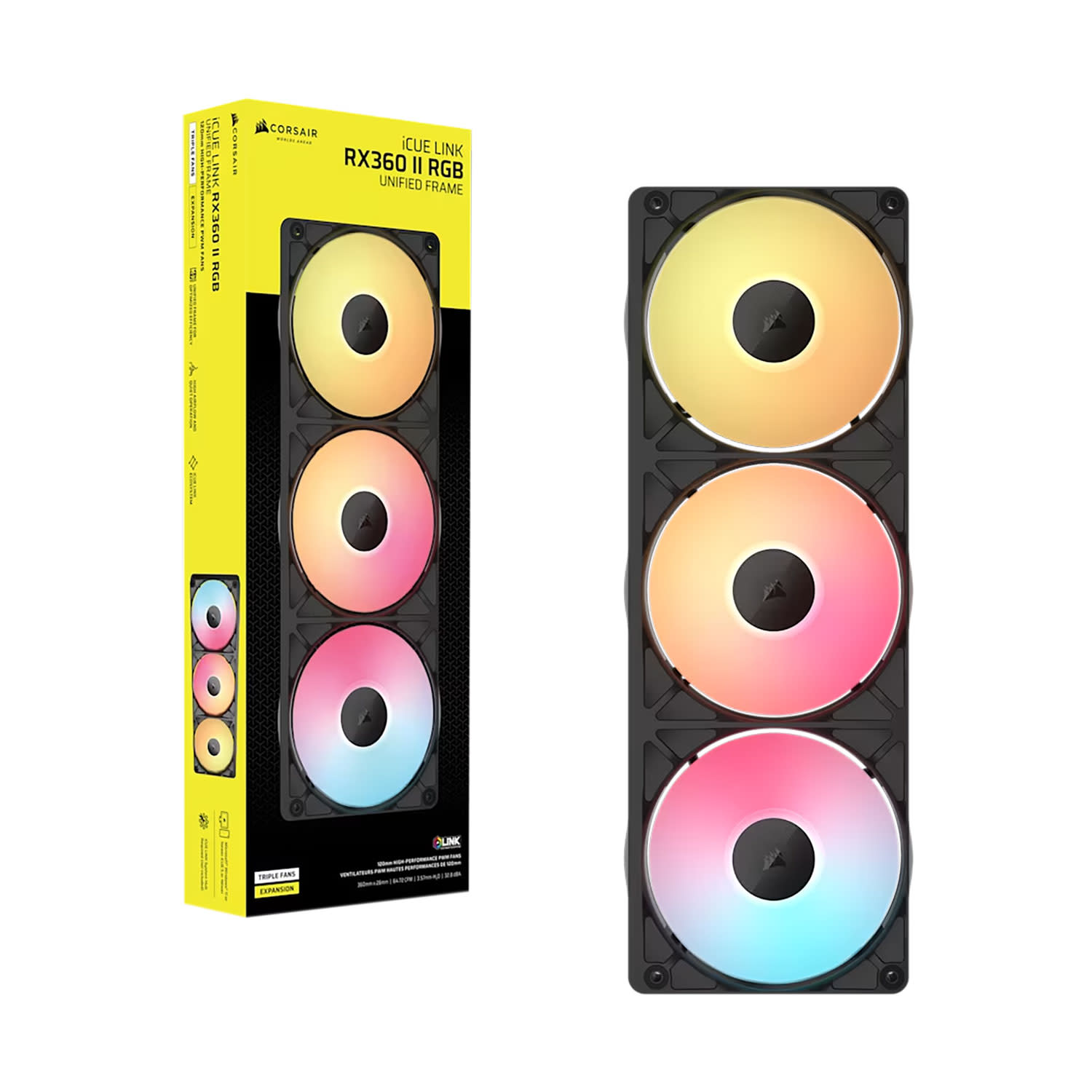 Κάνε κλικ για να δεις την εικόνα 1 του CORSAIR Case Fan RX360 II RGB Black