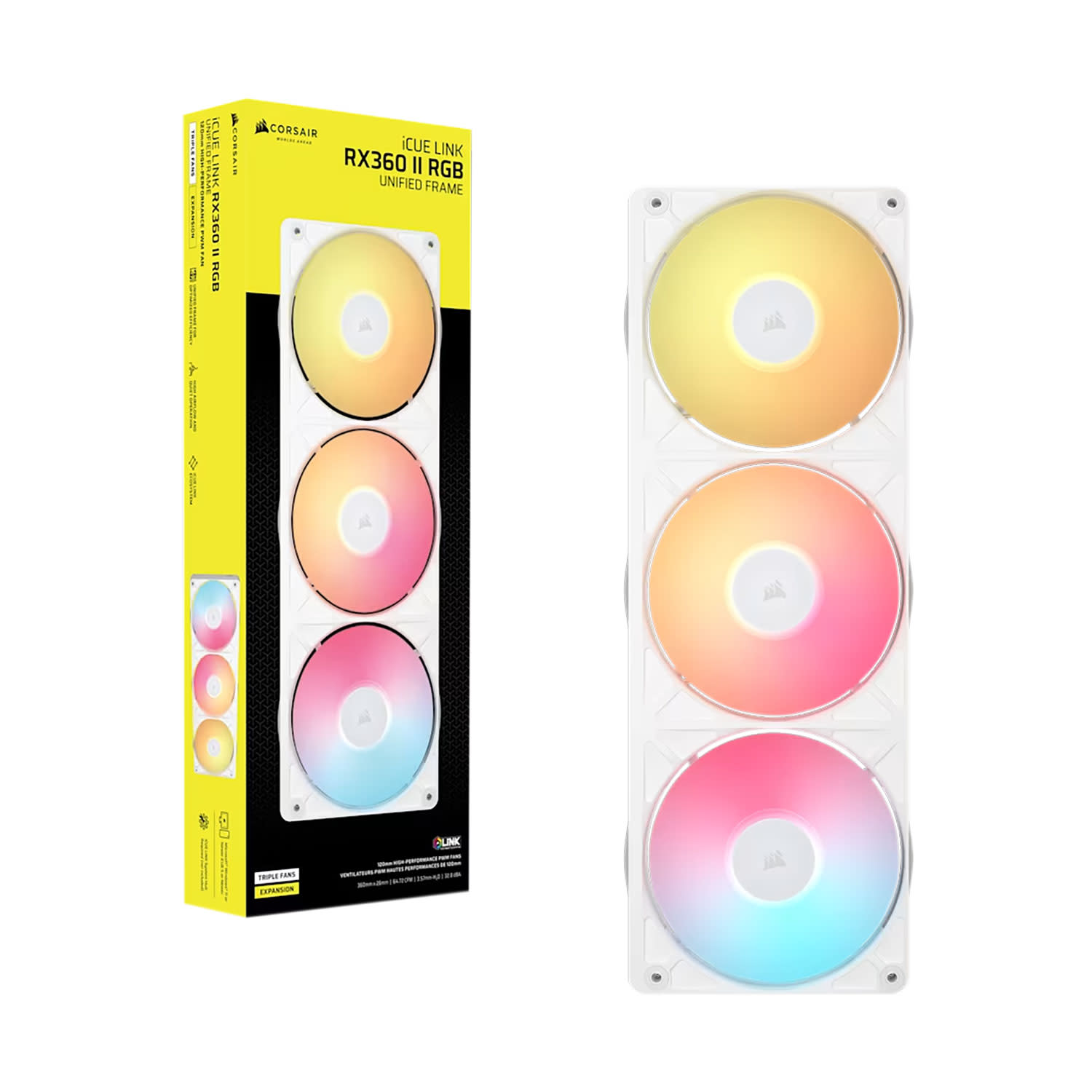 Κάνε κλικ για να δεις την εικόνα 1 του CORSAIR Case Fan RX360 II RGB White
