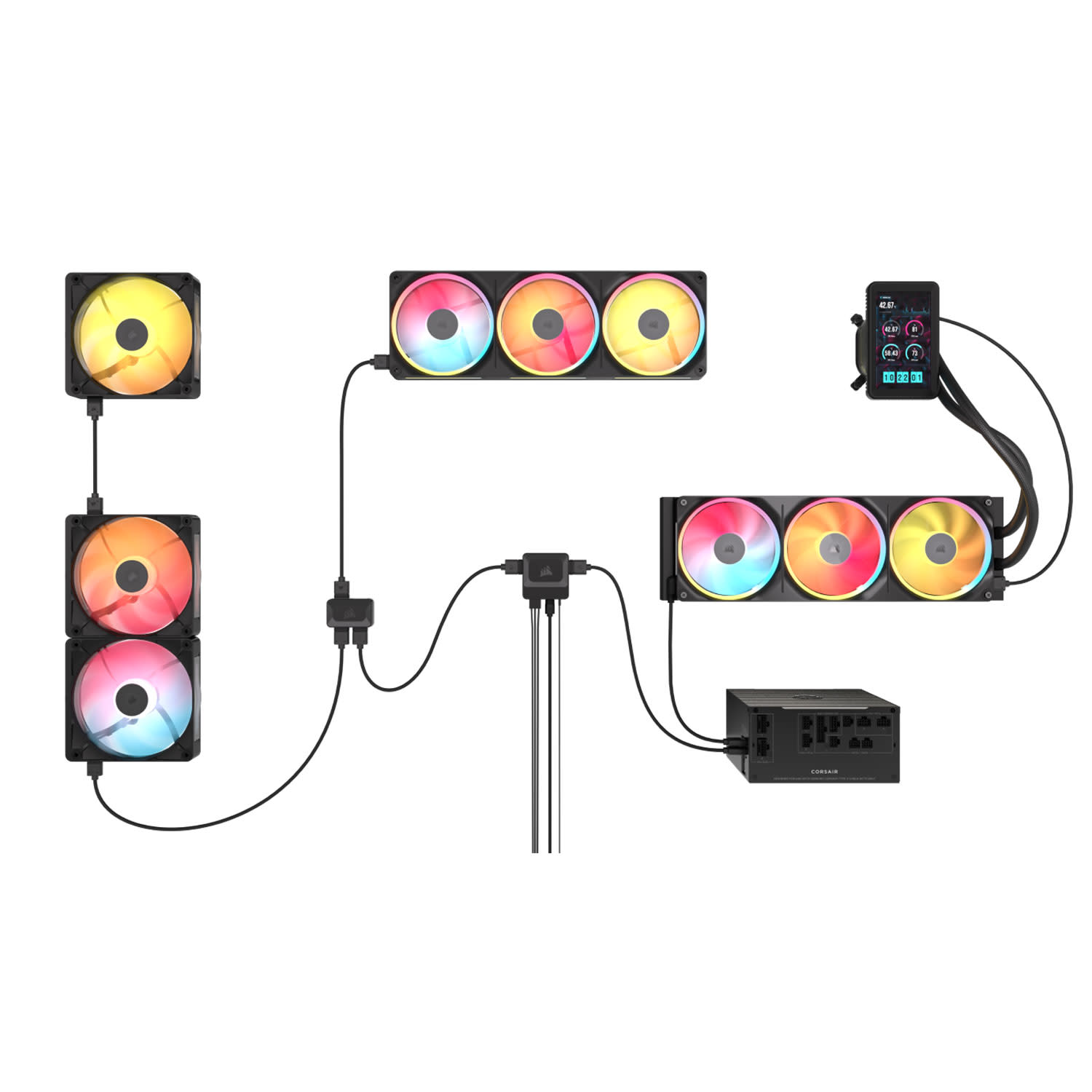 Εικόνα 6 του CORSAIR Case Fan LX360 RGB iCUE Black