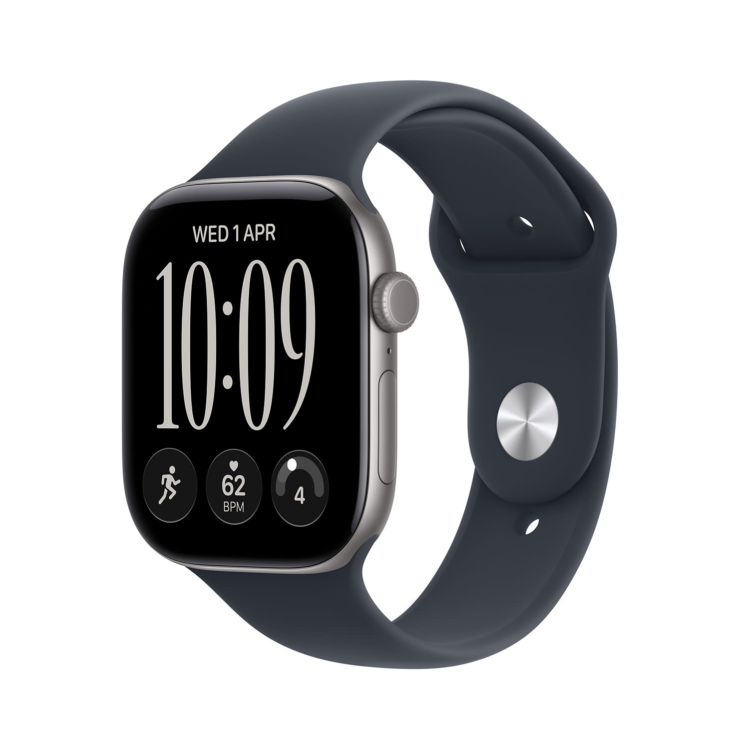 Apple Watch Series 12 42mm Space Grey with Navy Blue Sport Band S/M