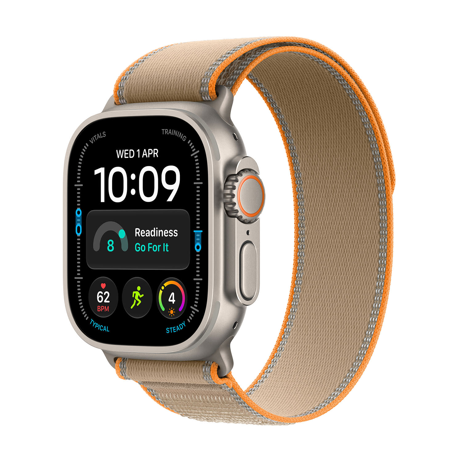 Apple Ultra 4 49 Natural Titanium with Sand Trail Loop S/M