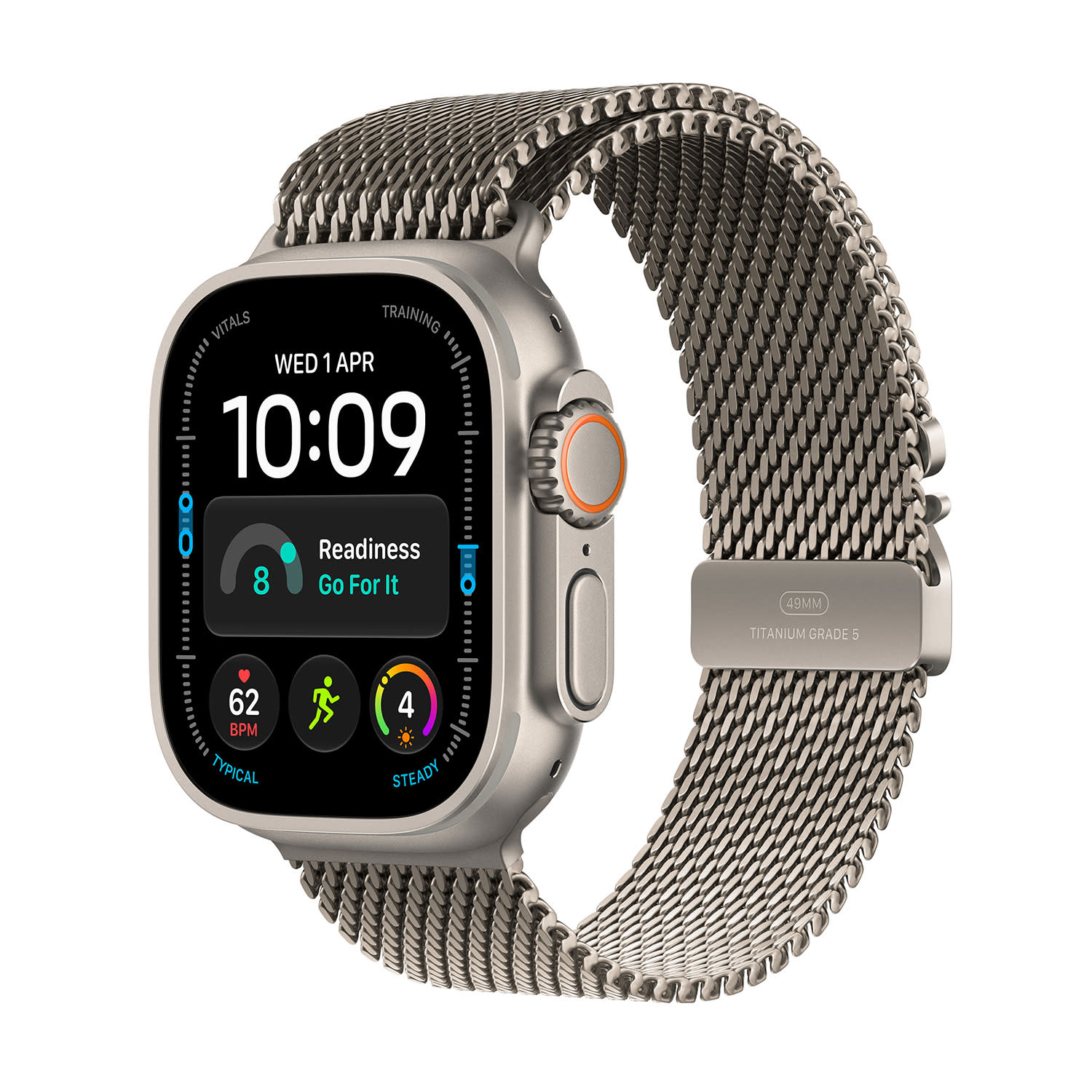 Apple Ultra 4 49 Natural Titanium with Natural Titanium Milanese Loop M