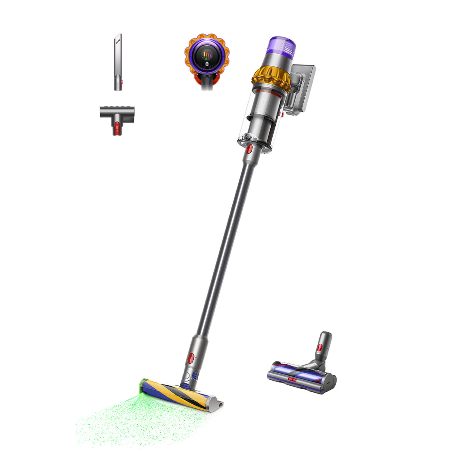 Dyson Σκούπα Stick Επαναφ/μενη V15 Detect Absolute Yellow/Iron/Nickel