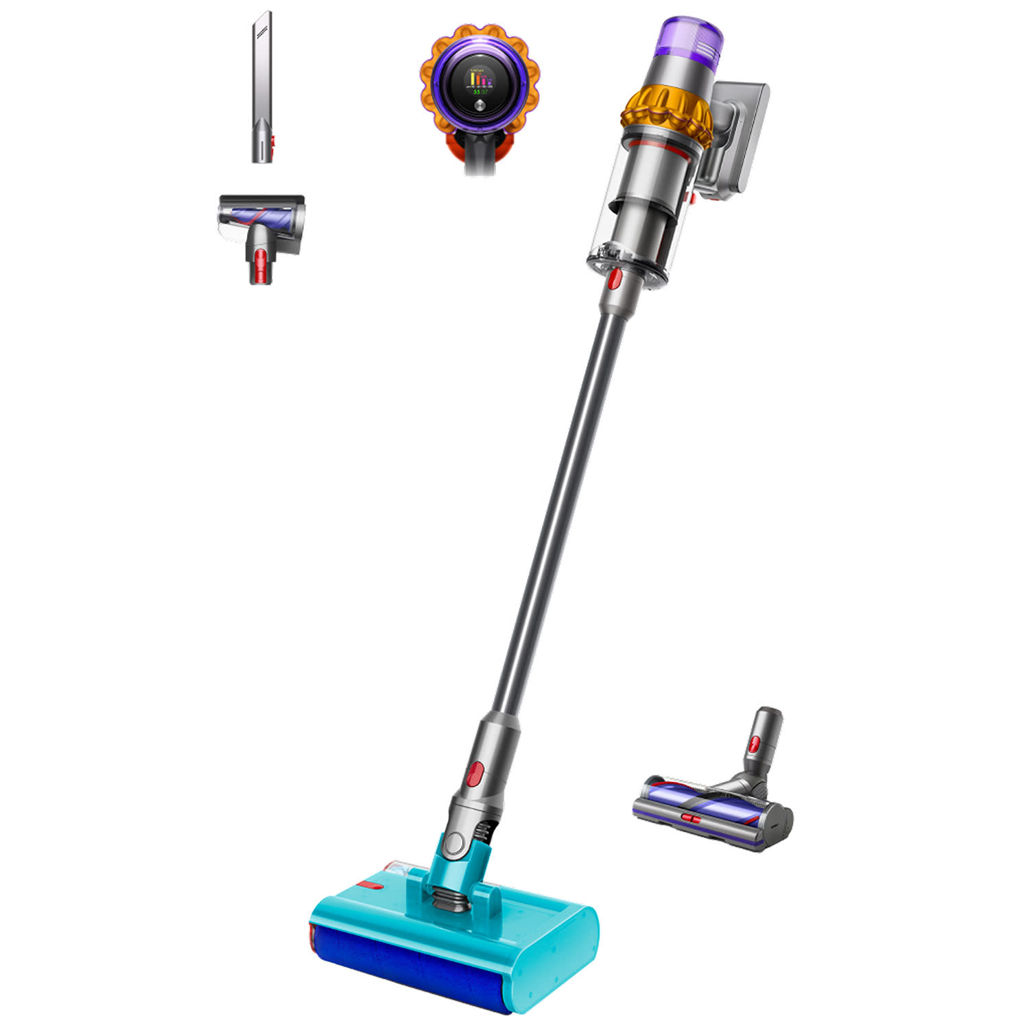 Κάνε κλικ για να δεις την εικόνα 1 του Dyson Σκούπα Stick Επαναφ/μενη V15s Detect Submarine Yellow/Iron/Nickel