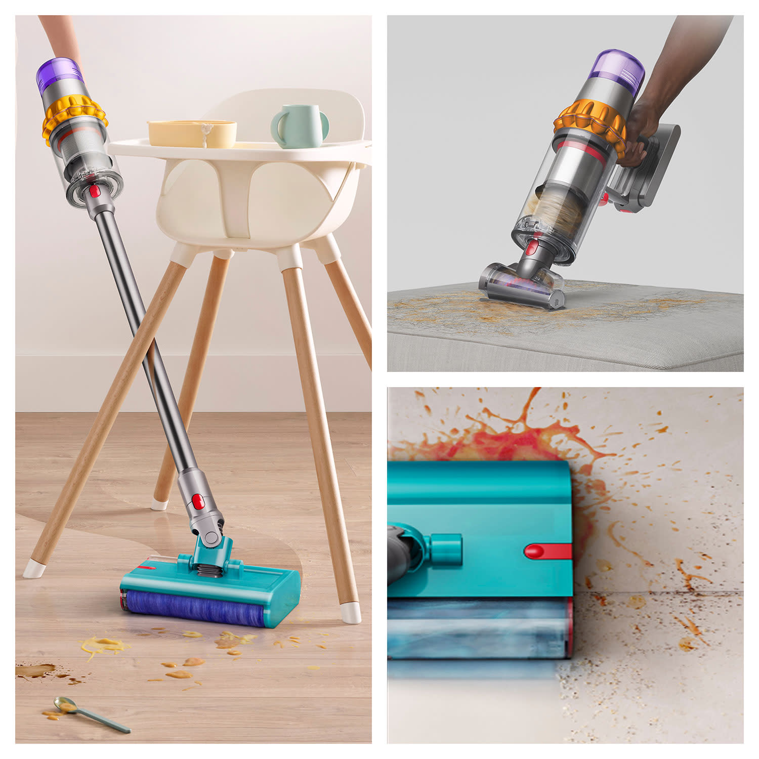 Κάνε κλικ για να δεις την εικόνα 3 του Dyson Σκούπα Stick Επαναφ/μενη V15s Detect Submarine Yellow/Iron/Nickel