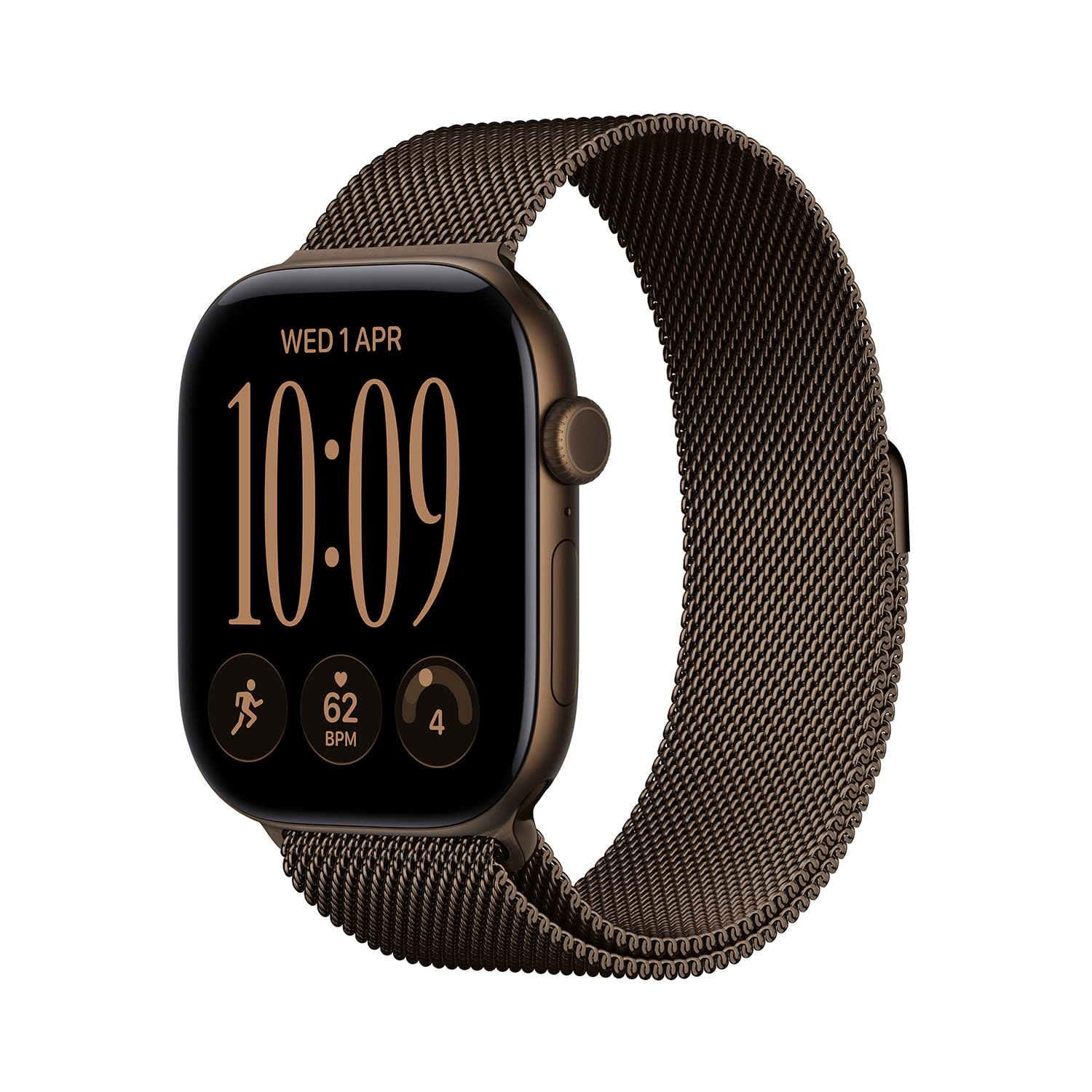 Apple Watch Series 12 46mm Dark Bronze with Dark Bronze Milanese Loop M/L