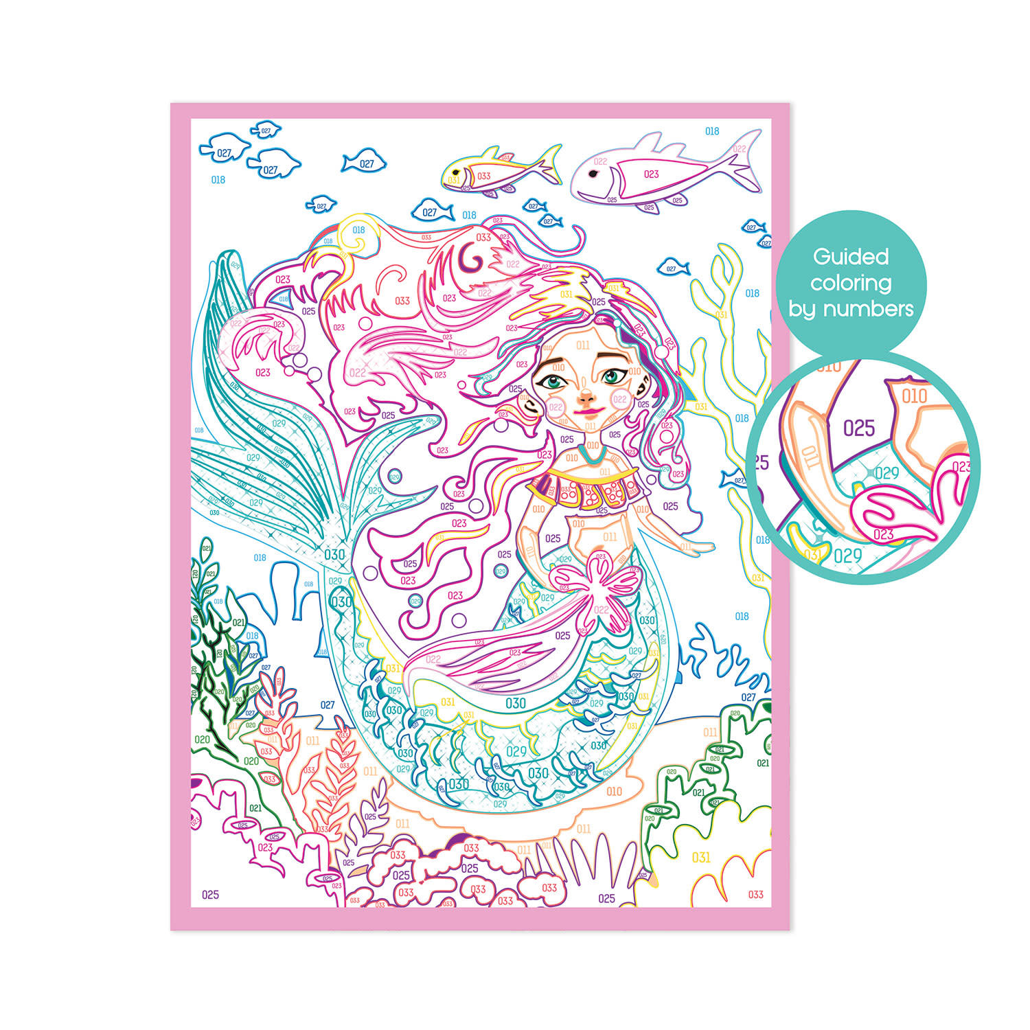 Κάνε κλικ για να δεις την εικόνα 3 του AS HappiHobbi Paint & Frame Paint by Numbers Mythical Mermaid