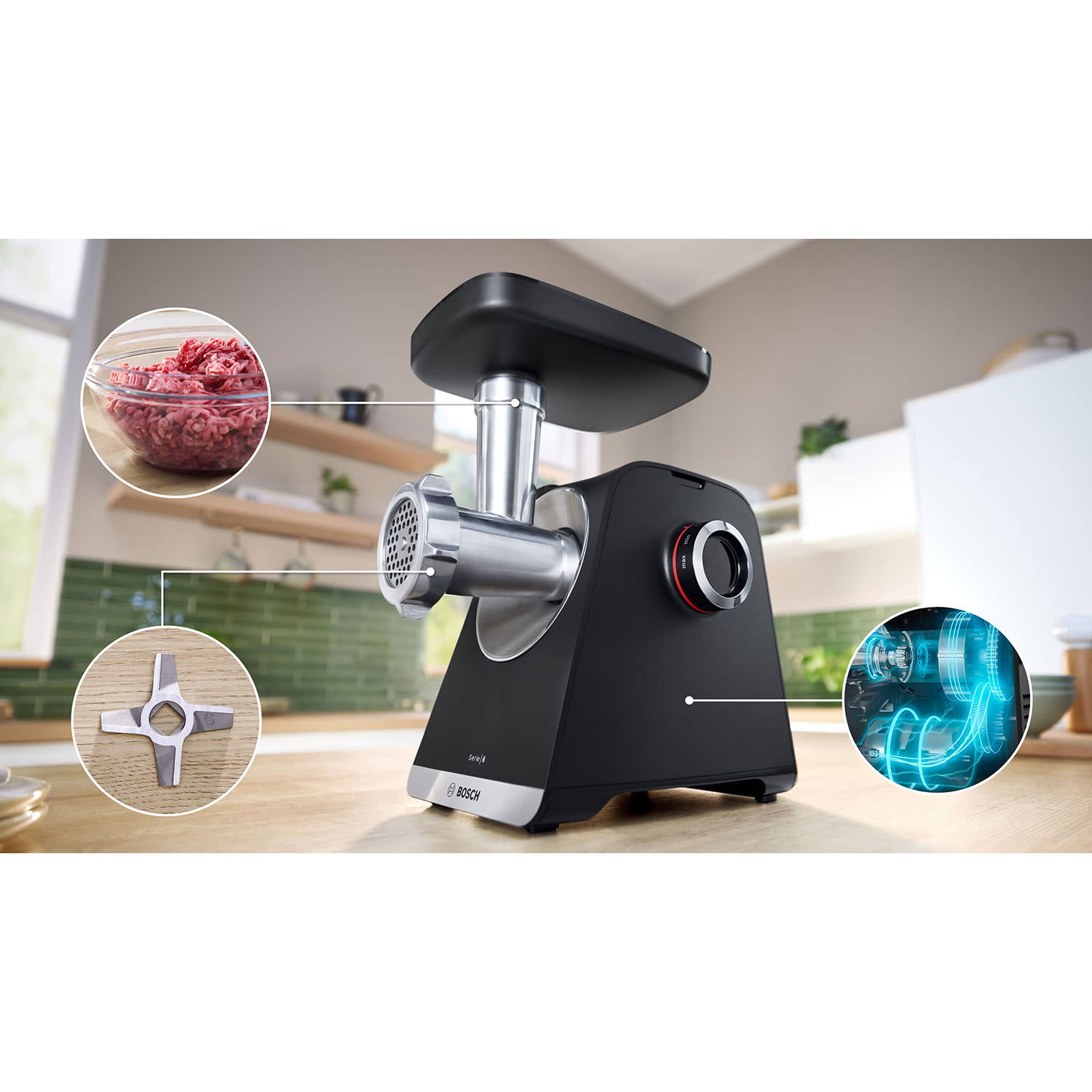 Κάνε κλικ για να δεις την εικόνα 4 του Bosch Κρεατομηχανή MFWS440B Series 4 MultiPower