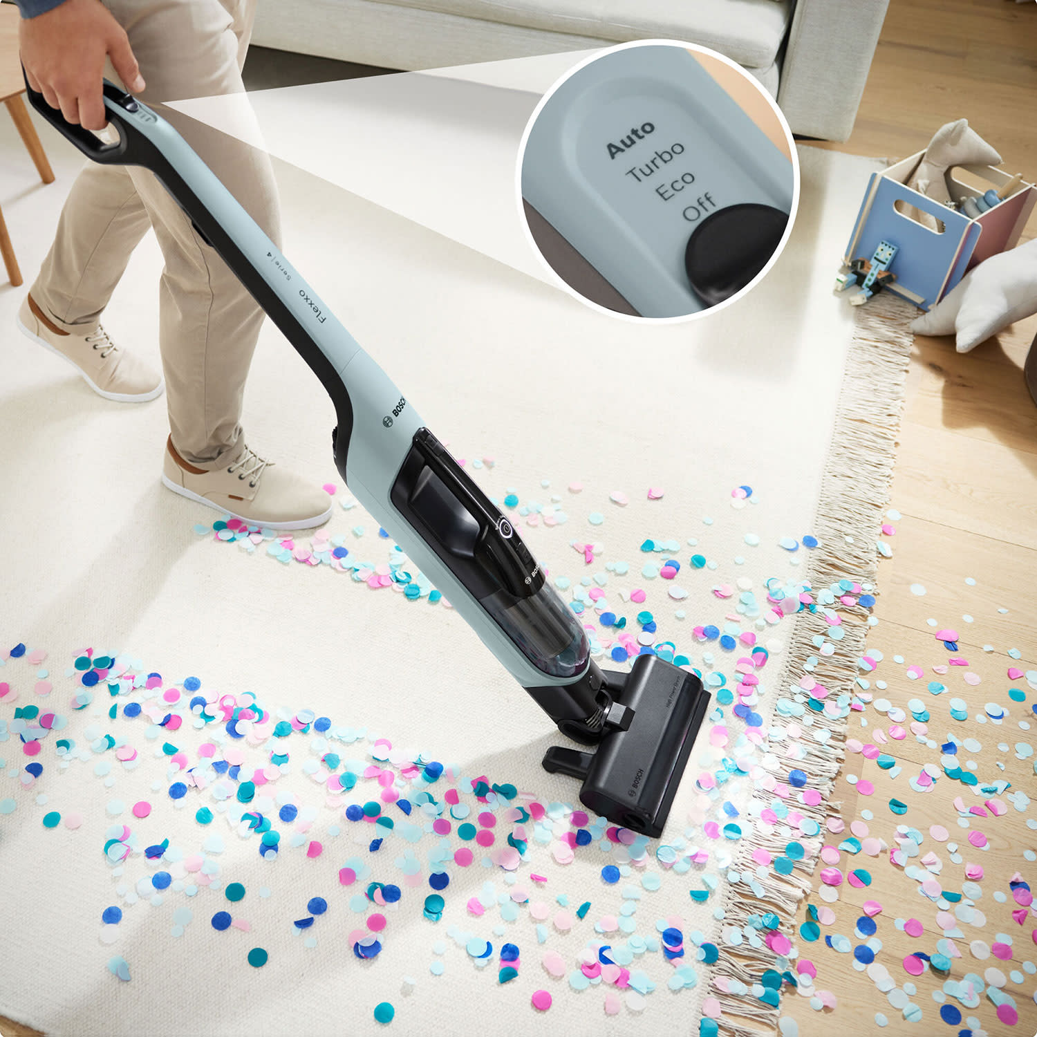 Κάνε κλικ για να δεις την εικόνα 12 του Bosch Σκούπα Stick Επαναφ/μενη BCH4SM28 Flexxo 28 Vmax Series 4