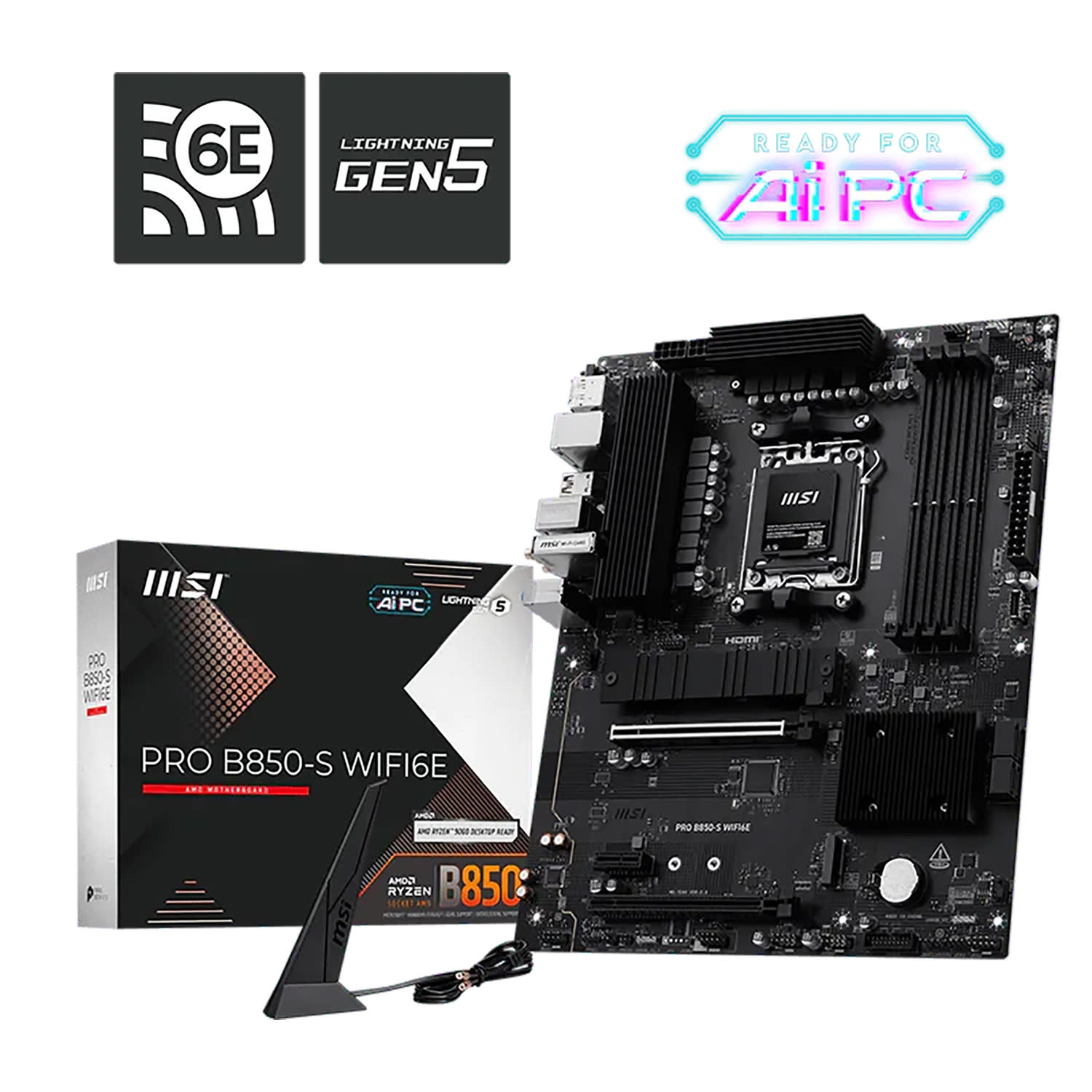 Κάνε κλικ για να δεις την εικόνα 1 του MSI Motherboard PRO B850-S WIFI6E(B850/AM5/DDR5)