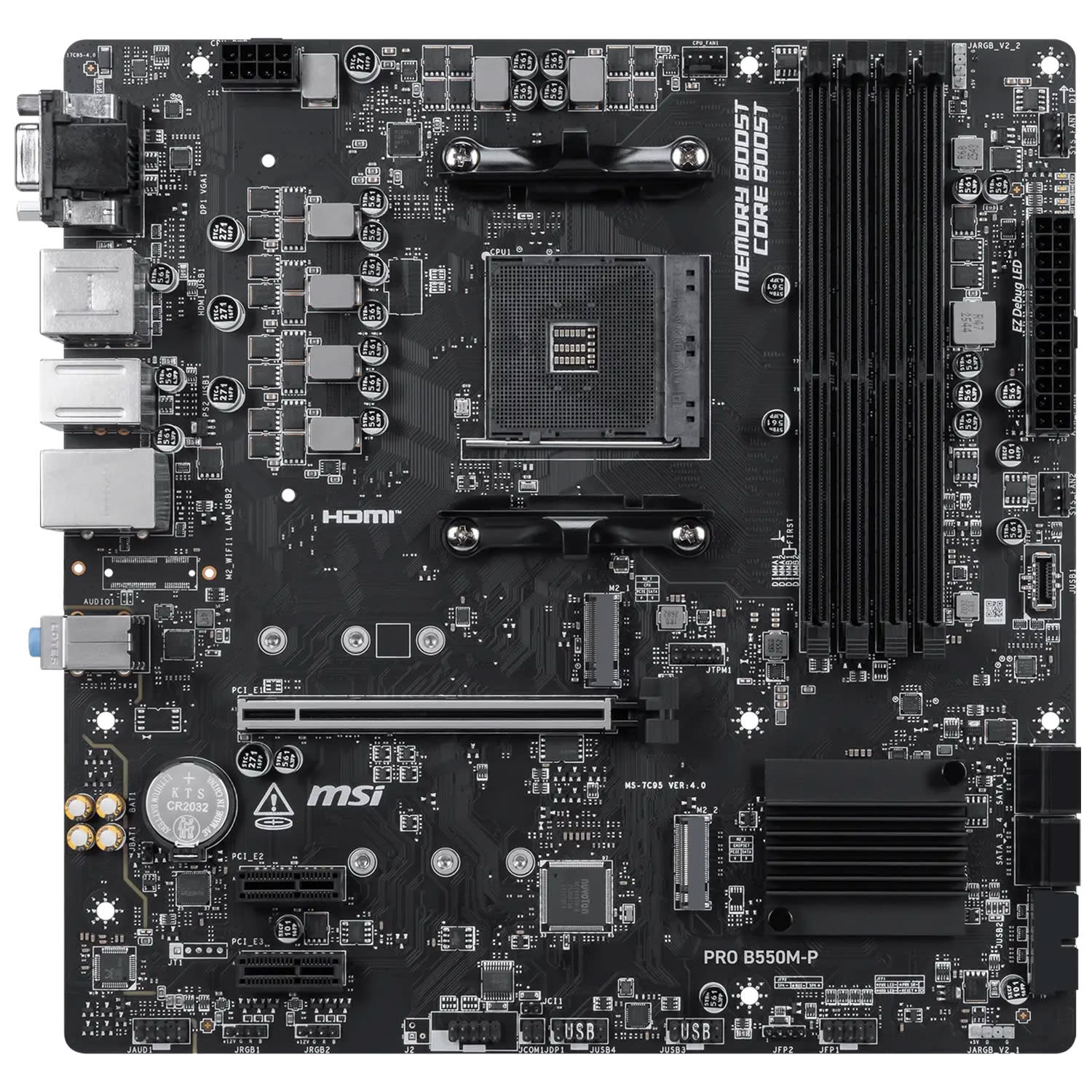 Κάνε κλικ για να δεις την εικόνα 2 του MSI Motherboard PRO B550M-P(B550/AM4/DDR4)