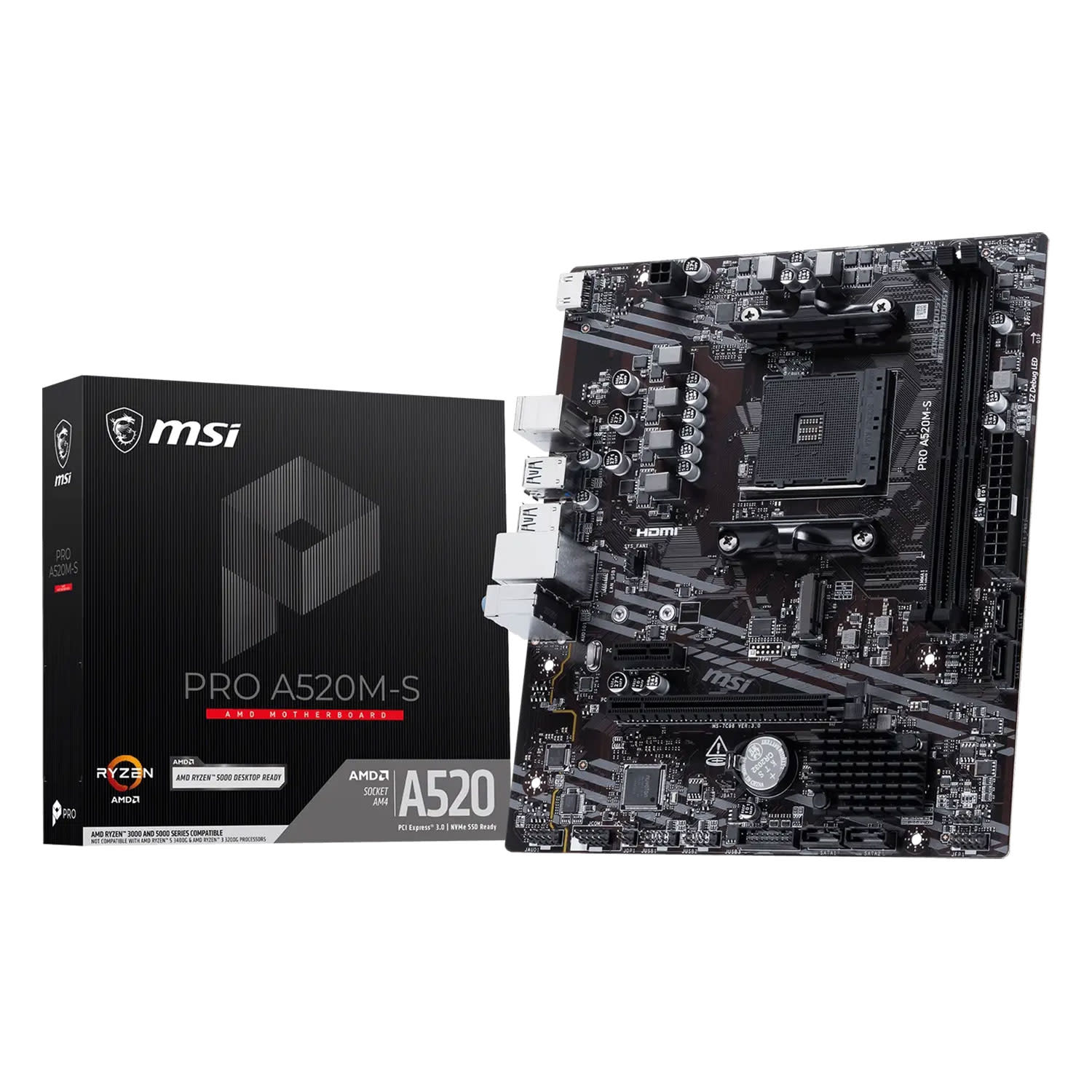 Κάνε κλικ για να δεις την εικόνα 1 του MSI Motherboard PRO A520M-S(A520/AM4/DDR4)