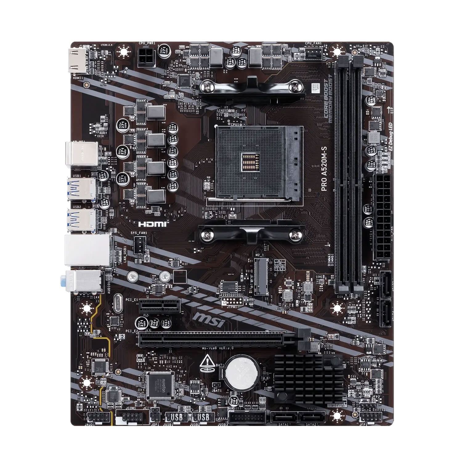 Κάνε κλικ για να δεις την εικόνα 2 του MSI Motherboard PRO A520M-S(A520/AM4/DDR4)